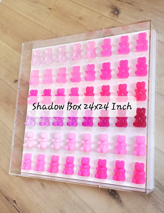 Giant Resin Candy Bear Wall Art: Modern Pop Shadow Box Decor