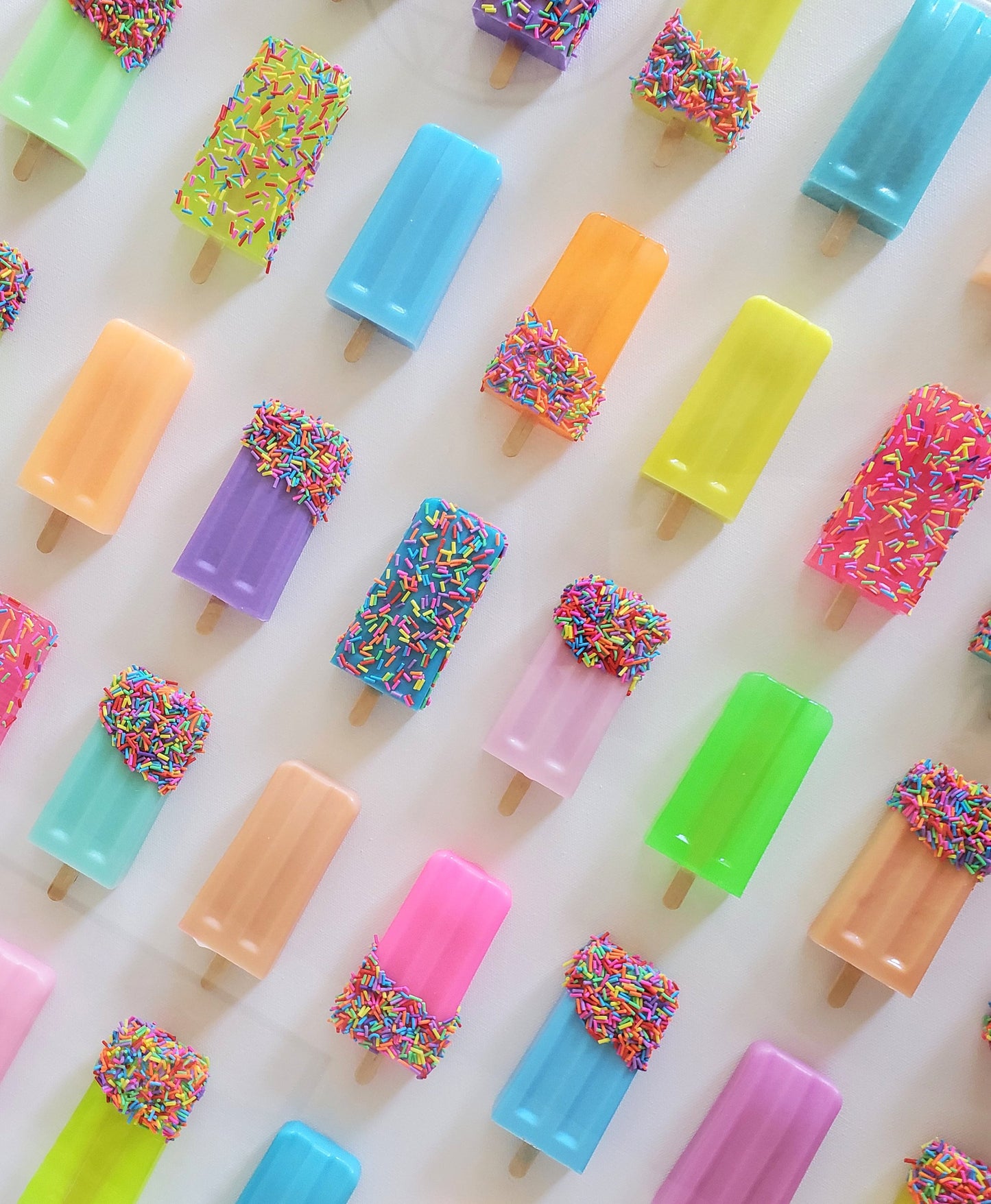 Popsicle Wall Hanging, Home Decor, 40 Popsicle Sculptures, Business Decor, Candy Wall Art, Modern Kitchen Wall Decor, Visual Bright Pop Art