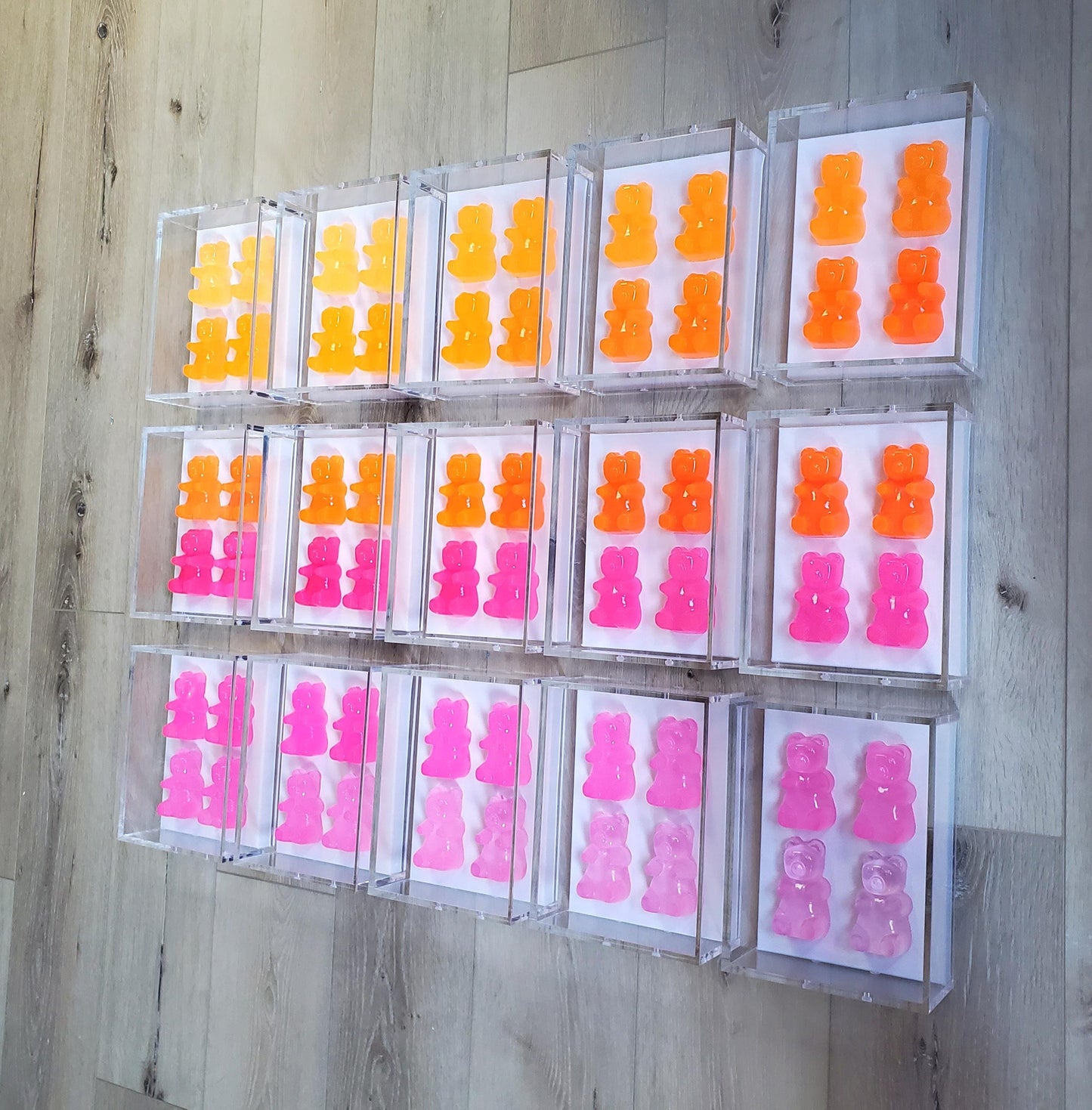 Gummy Bear Wall Art: Shadow Box Sculpture Set