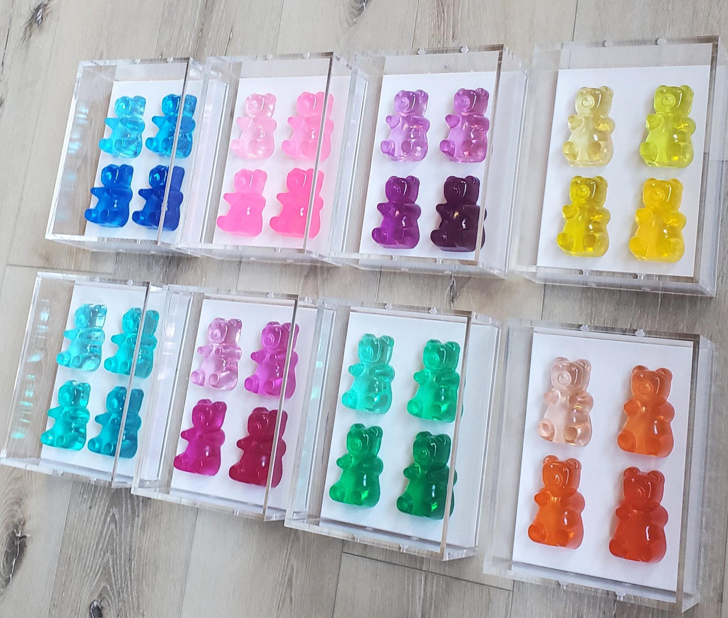 Sets of Four Candy Inspired Shadow Box Art: Whimsical Nursery Wall Art