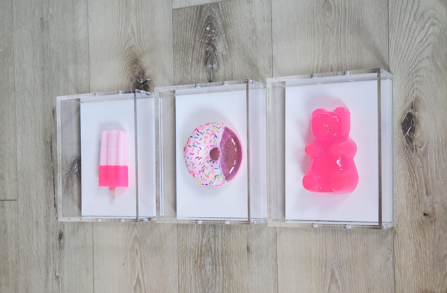 Luxury Trio Gift Set, Resin Bear Sculptures, Iconic Wall Art Sets, Modern Nursery, Kitchen & Game Room Decor Gifts, 3D Pop Art
