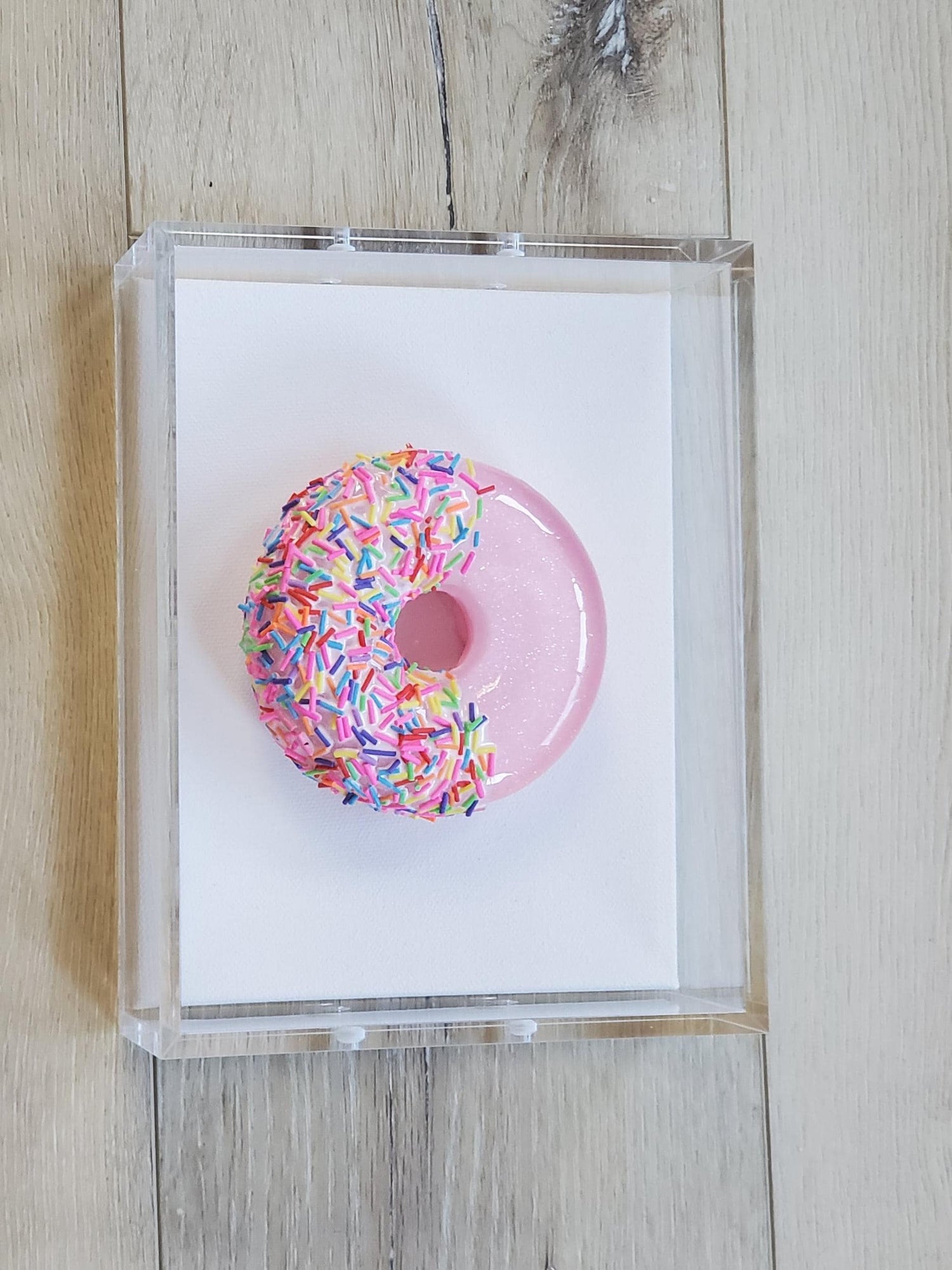 Resin Candy Wall Art Set: Gummy Bear, Donut, Popsicle Shadow Boxes