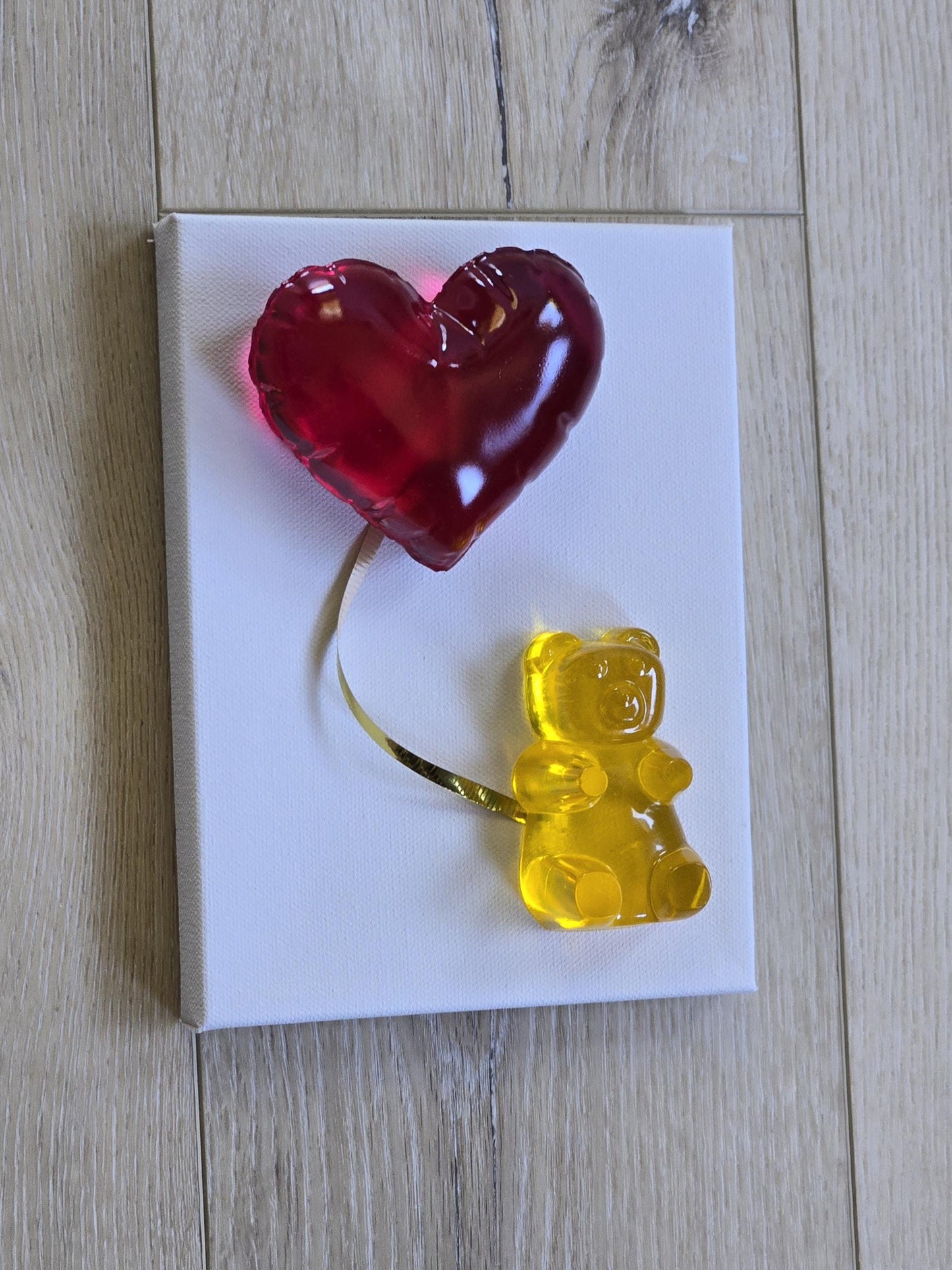 Resin Heart Balloon Wall Art: Boho Nursery Decor Shadow Box