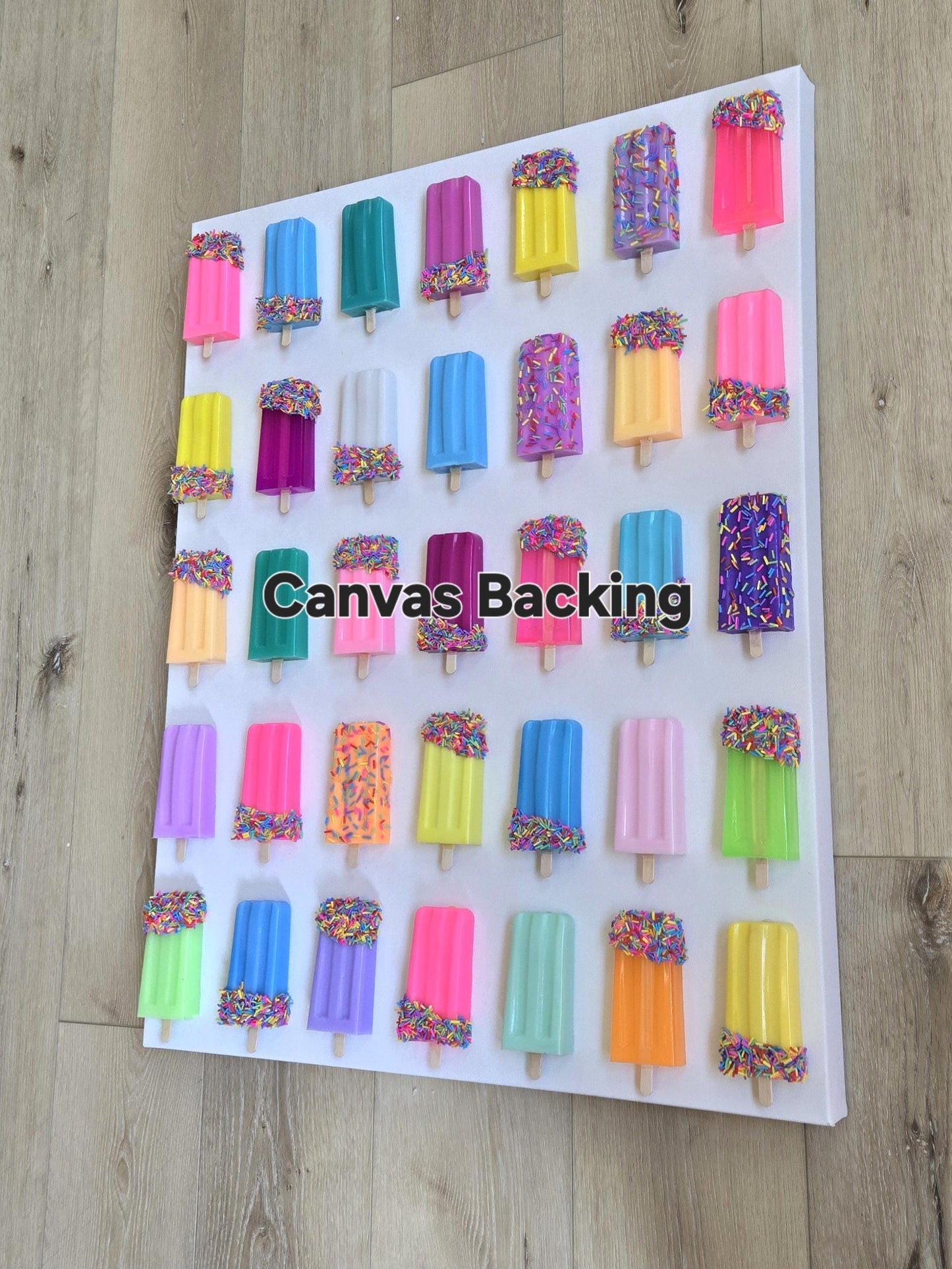Resin Popsicle Pop Art Wall Decor: Handmade Shadow Box Acrylic