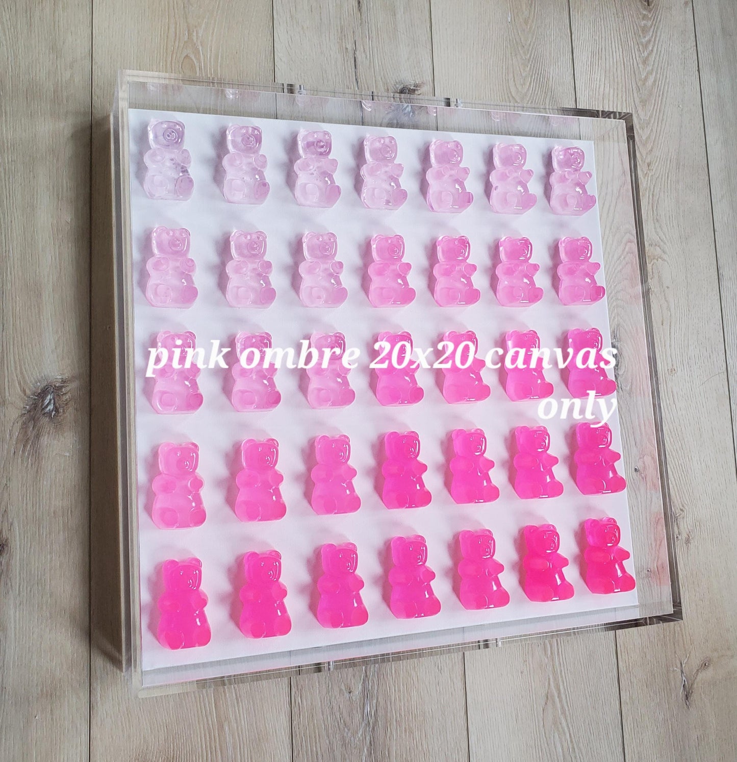 Pop Art Gummy Inspired Resin Bear Wall Decor: Candy-Inspired Shadow Box