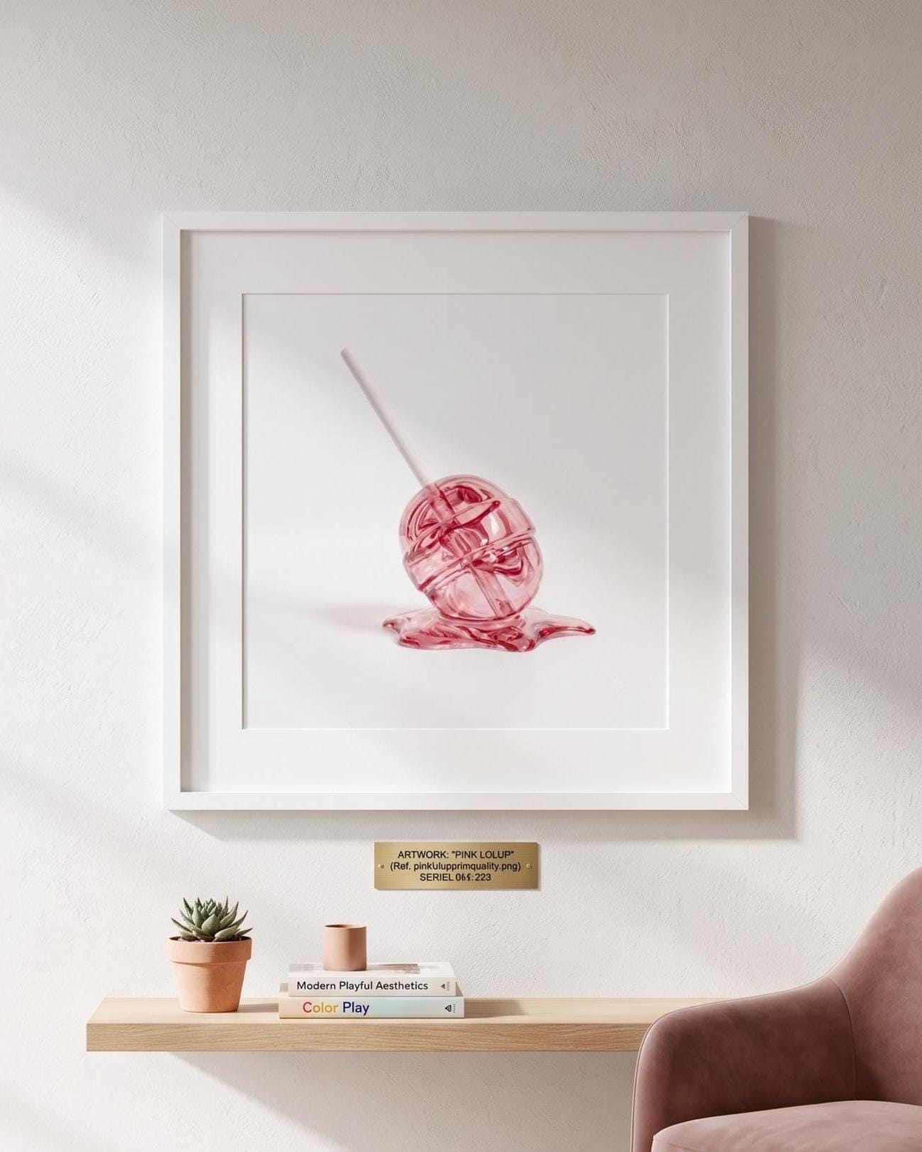Melting Lollipop Fine Art Print | Pop Art Candy Sculpture Wall Decor | Modern Kitchen Art