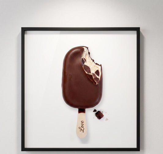 Whimsical Chocolate Popsicle Fine Art Print | Miniature Chef Pop Art Wall Decor | Surreal Sweet Treat Food Art