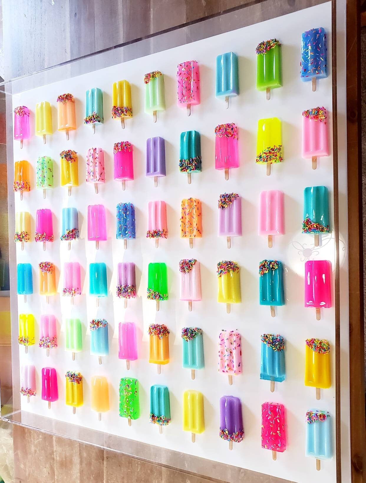 Pop Art Ice Pop Shadow Box: Large Acrylic Wall Hanging