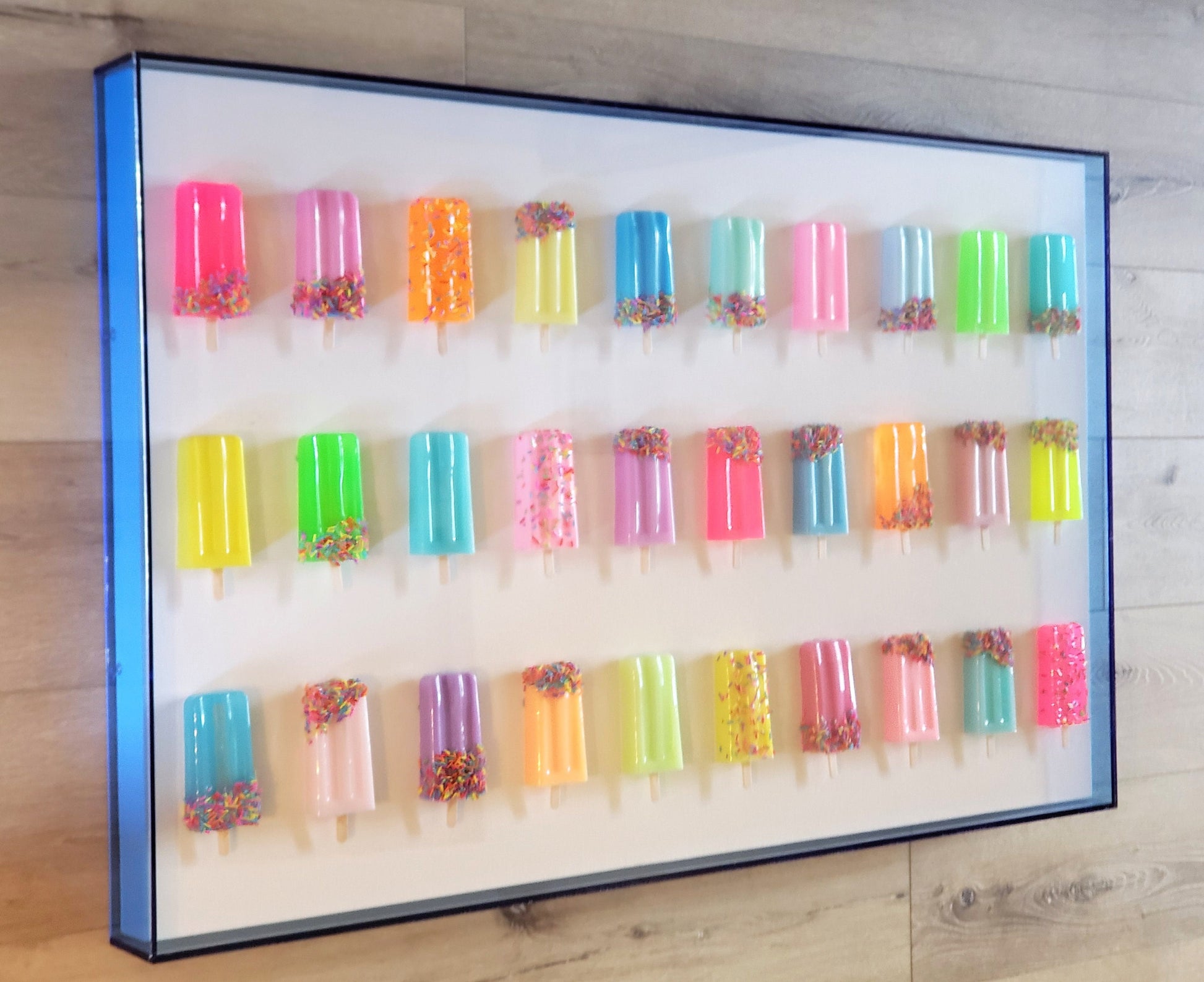 3D Resin Ice Pop Wall Art: Vibrant Candy Pop Sculpture, Modern Whimsical Decor