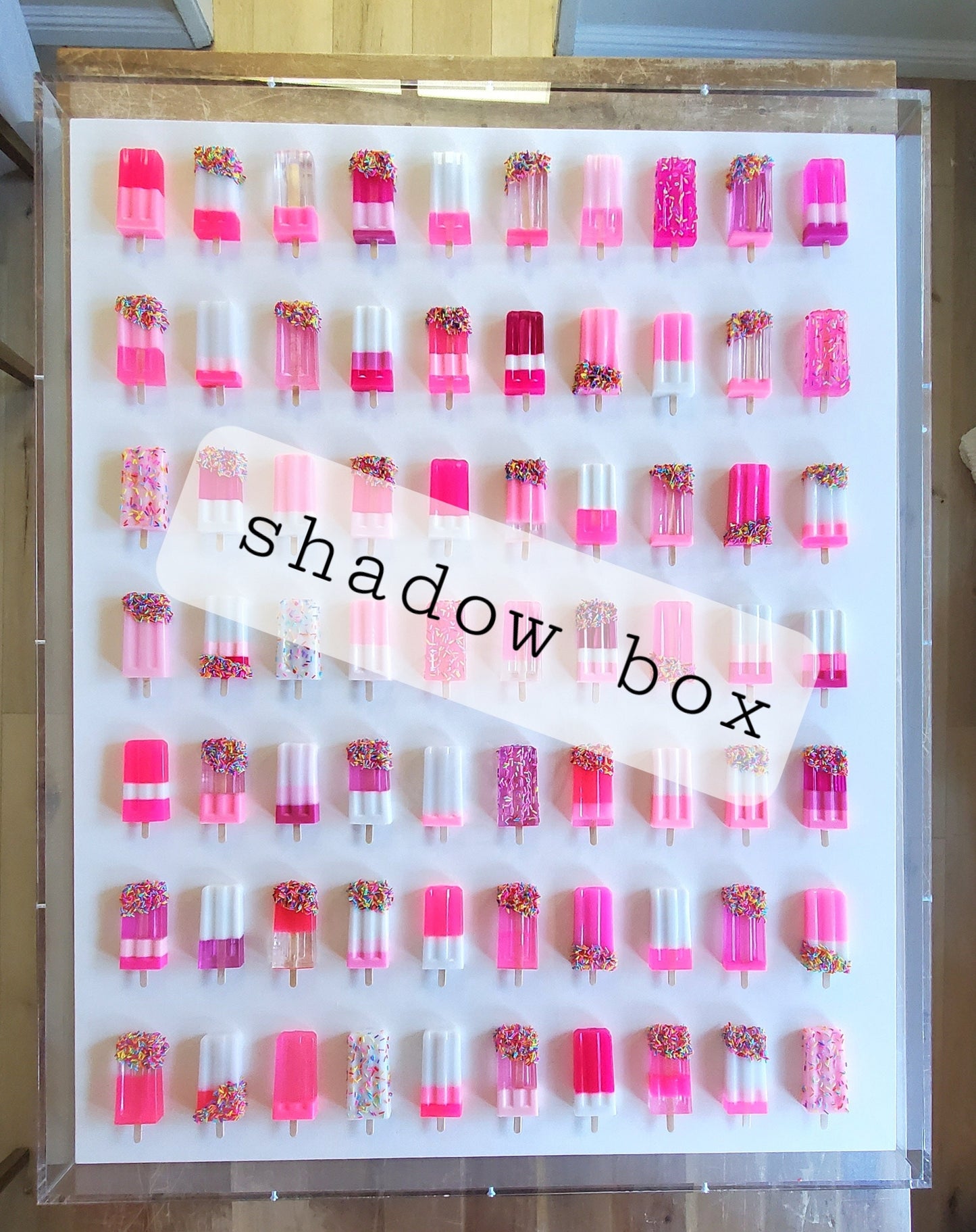 Pop Art Ice Pop Shadow Box: Large Acrylic Wall Hanging