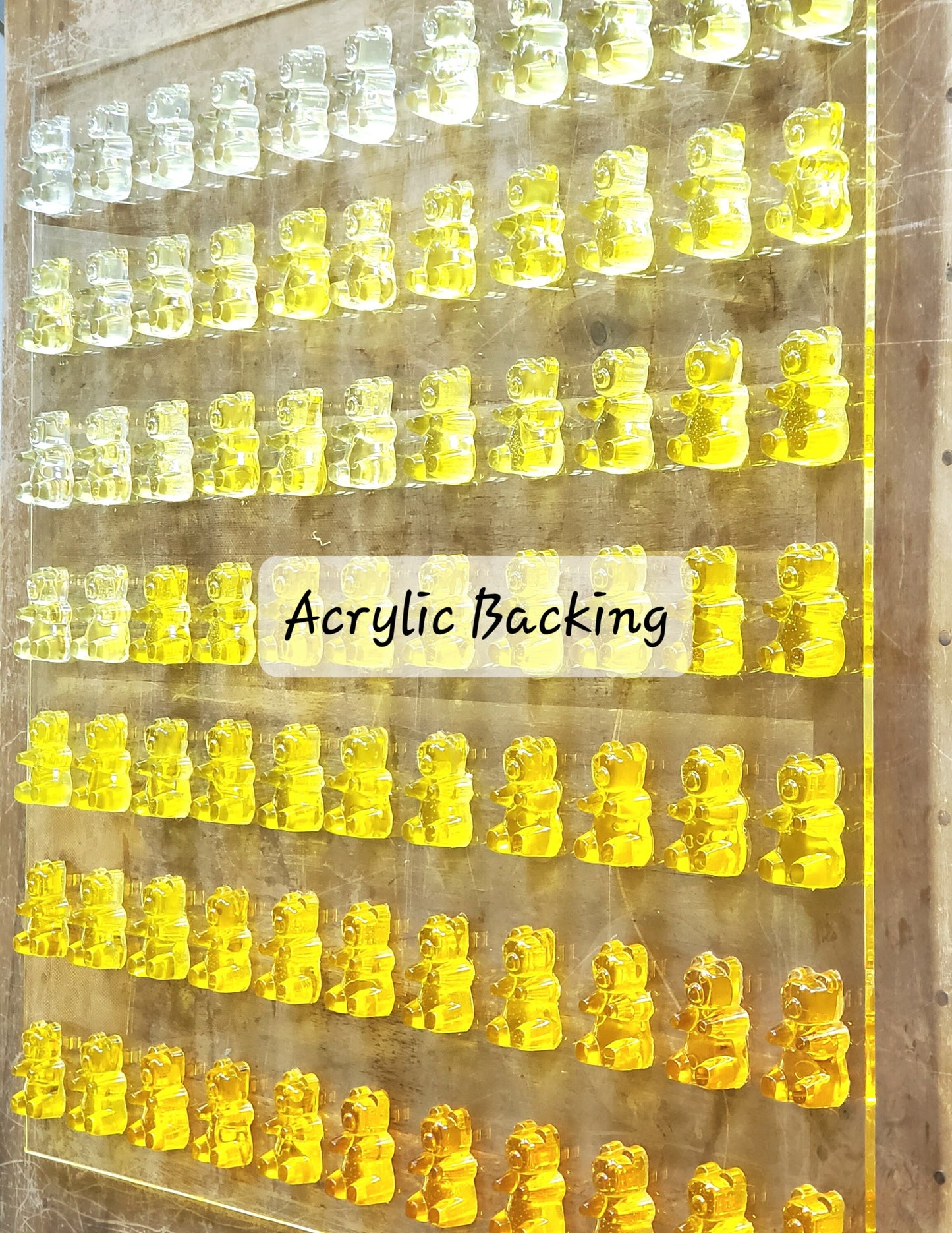 Gummy Bear Wall Decor, Modern Pop Art,75 Resin Gummy Bears,Kitchen Wall Art, Nursery Decor, Business Decor, Pop Culture Art, Custom Art,