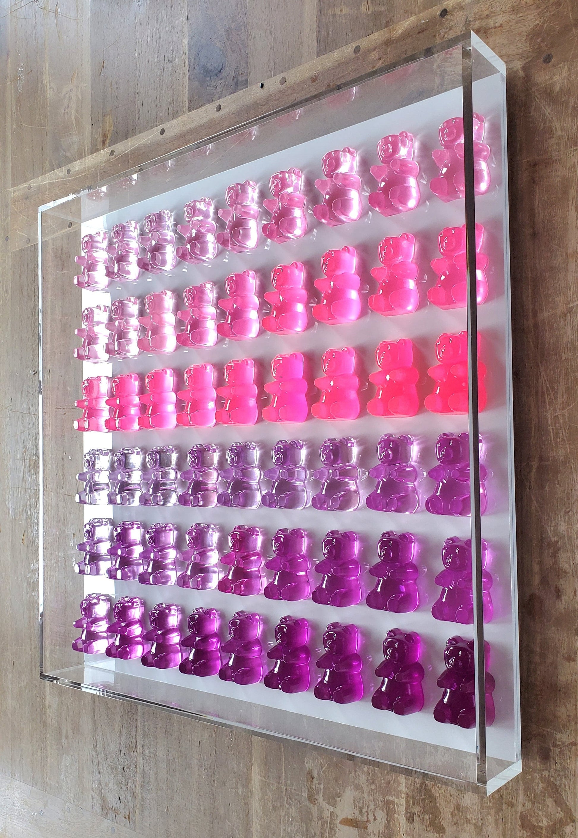 3D Giant Candy Gummy Bear Wall Art: Playroom Nursery Home Aesthetics Decor, Unique Customizable Modern Pop Art Design