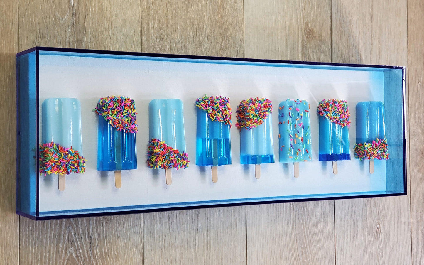 Modern Ice Cream Bar Wall Art Sculpture for Kitchen, Nursery, or Living Room Decor