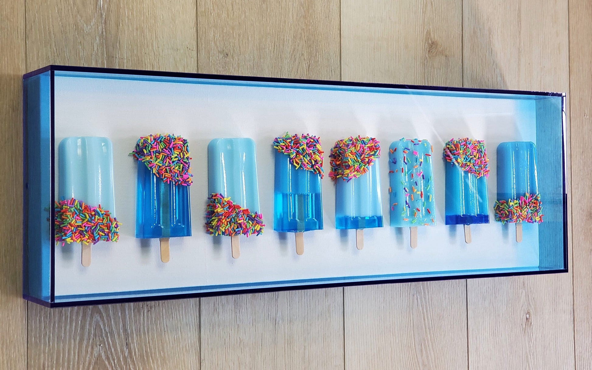 Modern Ice Cream Bar Wall Art Sculpture for Kitchen, Nursery, or Living Room Decor