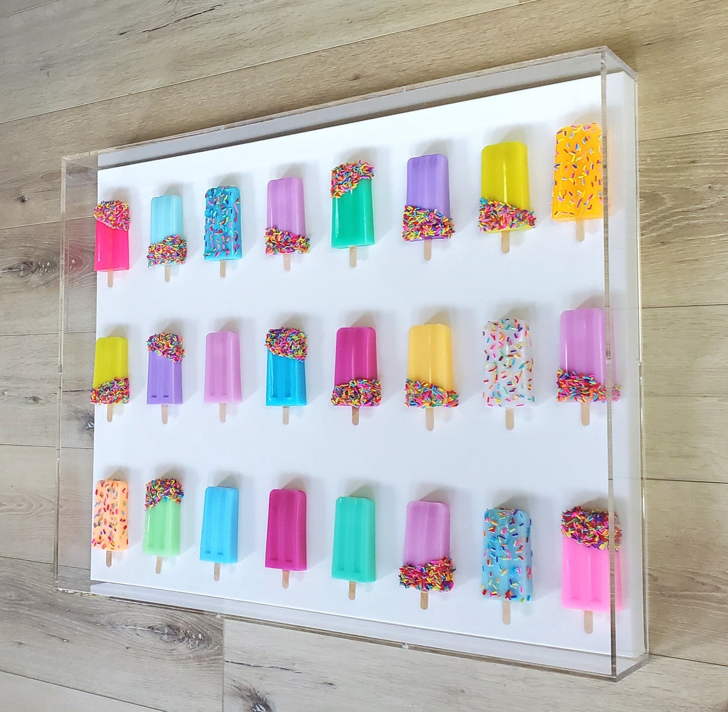 Nursery Pop Art Popsicle, Boho Wall Decor, Nursery Modern Decor, Resin Popsicles, NurseryWall Art, Rainbow Nursery decor, Custom Nursery Art