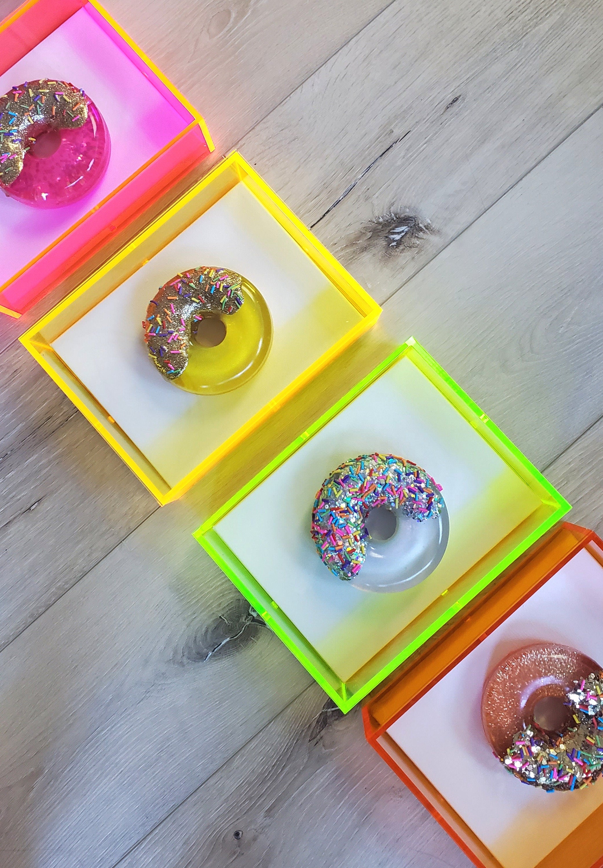 Resin Donut, Donut Wall Art, Pop Art, 3-D Art, newest Donut Decor, Sculpture, Sprinkles, Framed, 3-D, Donut, 4 Colors Of Your Choice