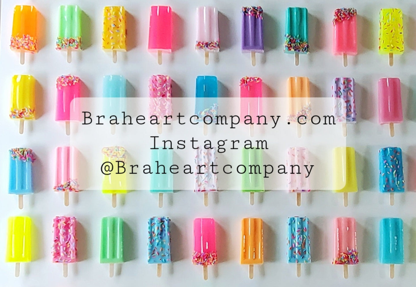 3D Ice Cream Bar Shadow Box: Custom Kids Room Wall Art, Rainbow Sprinkles