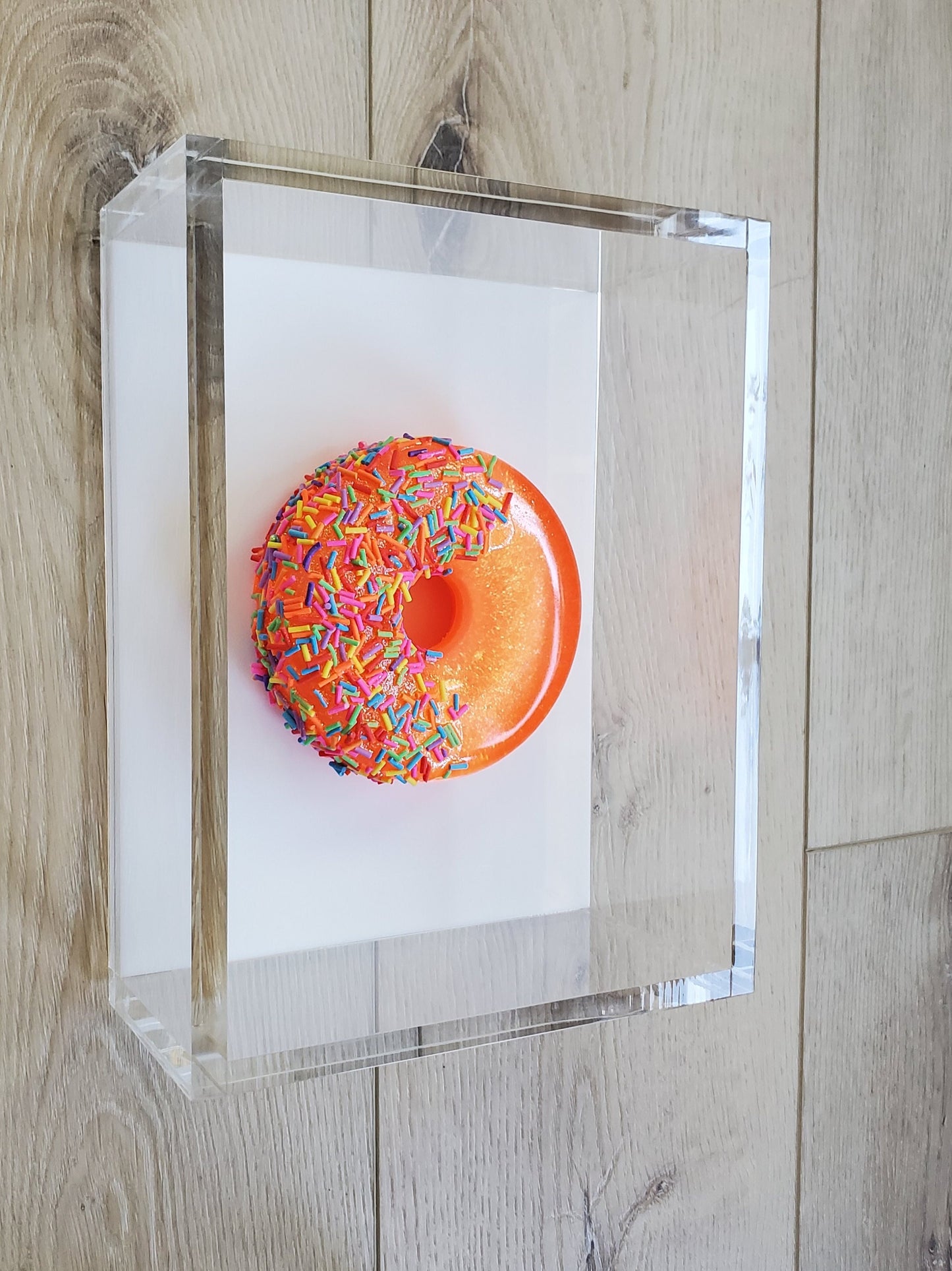 Donut Wall Art, 1 Luxury Open Frame, 1 Donut, Visual Modern Decor, Wall Art, 3D Pop Art, Modern Art, Candy Art, Pop Art Decor, Kitchen Decor