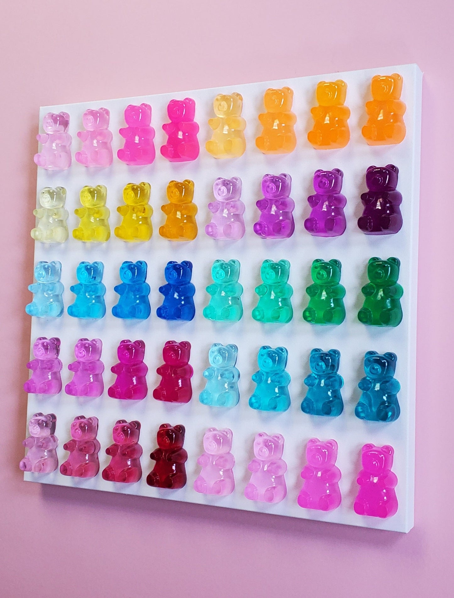 Canvas Wall Decor, Modern Pop Art,Rainbow 3D Gummy Bears, Kitchen Wall Art, Pop Art, Luxury Nursery decor, Candy Art, Retail, Gift.