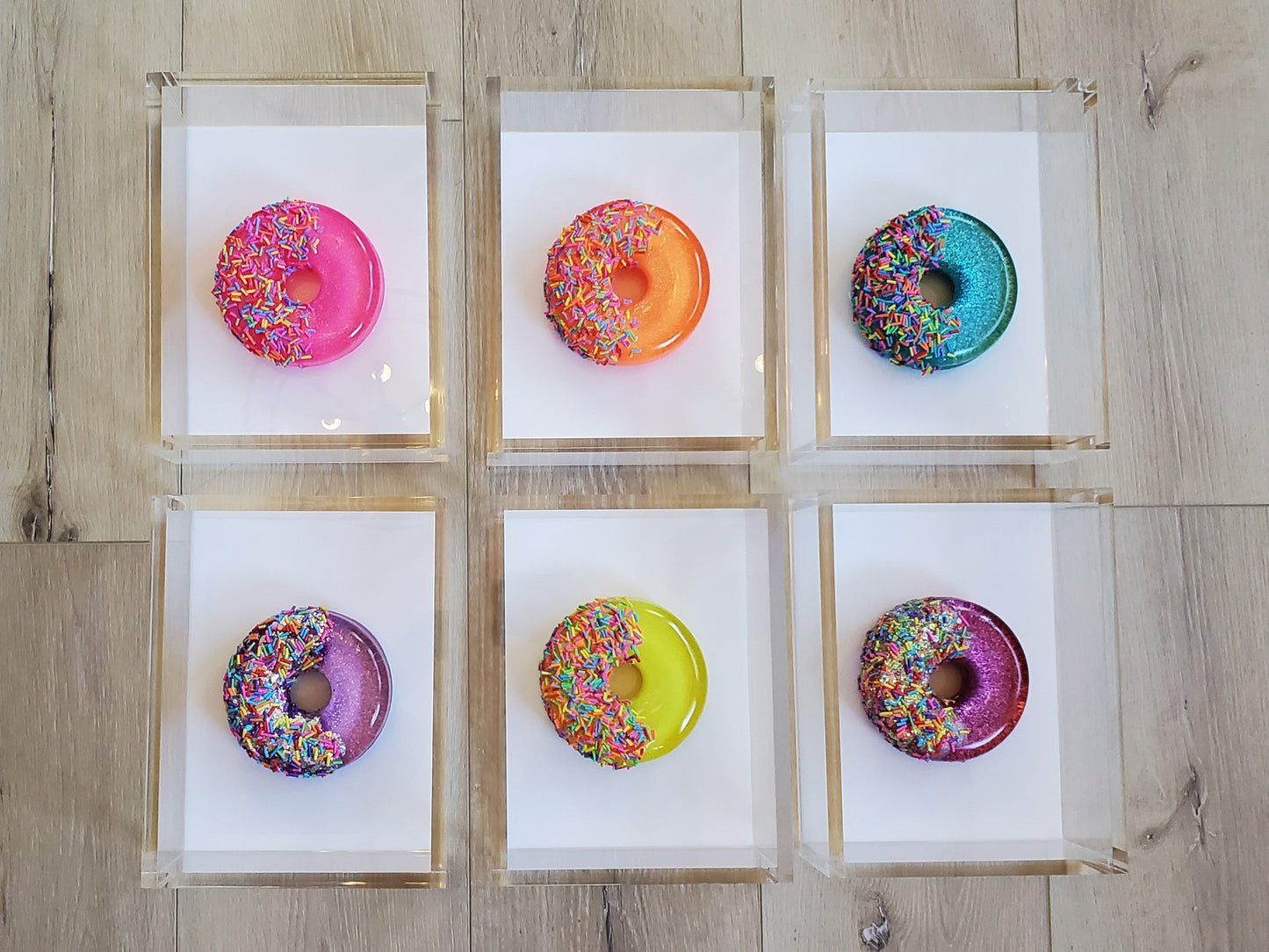 Donut Wall Art, 1 Luxury Open Frame, 1 Donut, Visual Modern Decor, Wall Art, 3D Pop Art, Modern Art, Candy Art, Pop Art Decor, Kitchen Decor