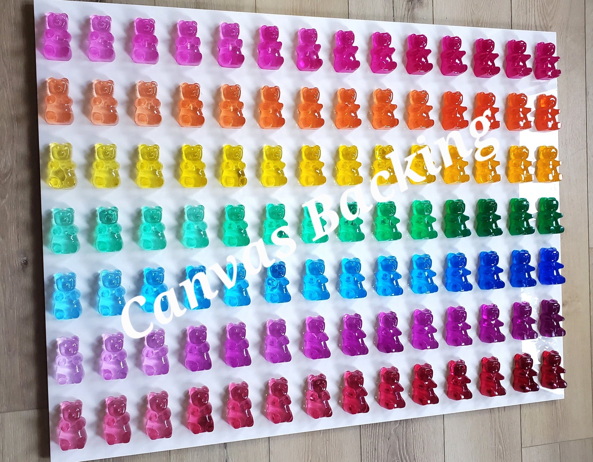 Vibrant Candy Resin Bear Wall Art: Custom Design Decor Sculpture