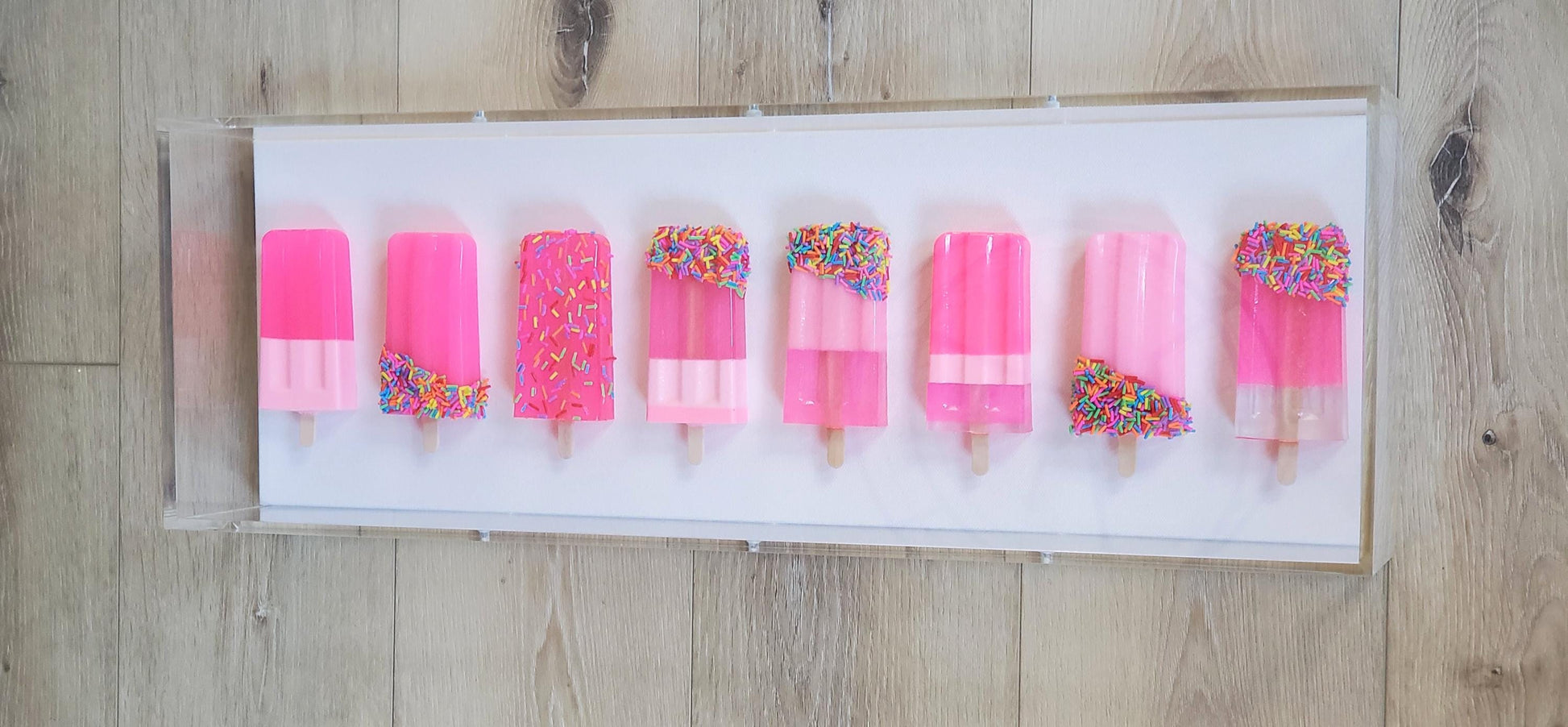 Modern Popsicle Wall Art Sculpture for Kitchen, Nursery, or Living Room Decor