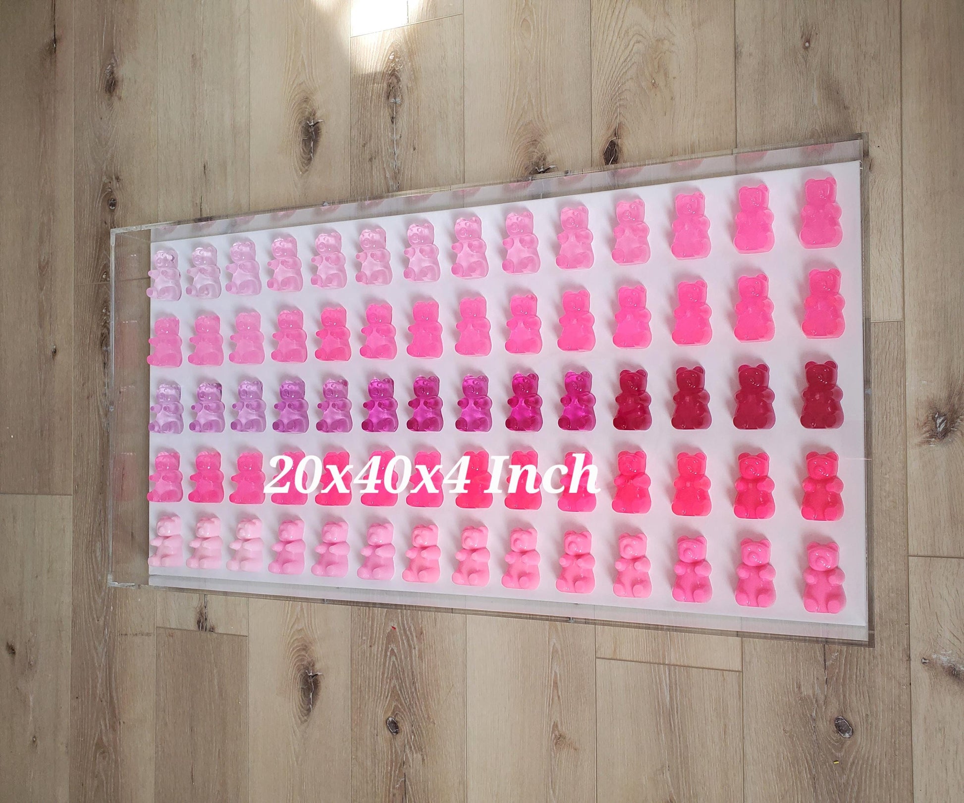 Giant Resin Gummy Bear Framed Wall Decor: 3D Pop Art Shadow Box Customize Art