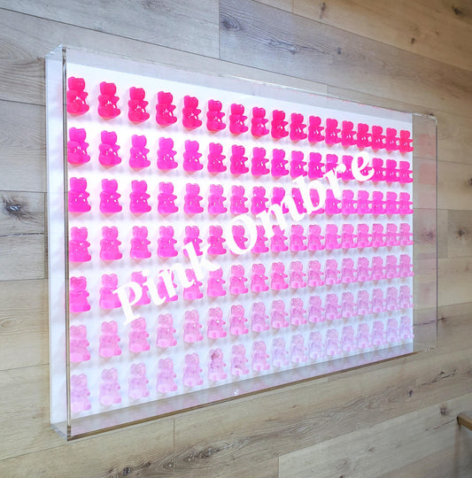 Gummy Resin Bear Art, Wall Decor,Modern Pop Art,75 Resin Bears,Kitchen Wall Art,Nursery decor. Original Creator,Visual Pop Art, Bold And Bright