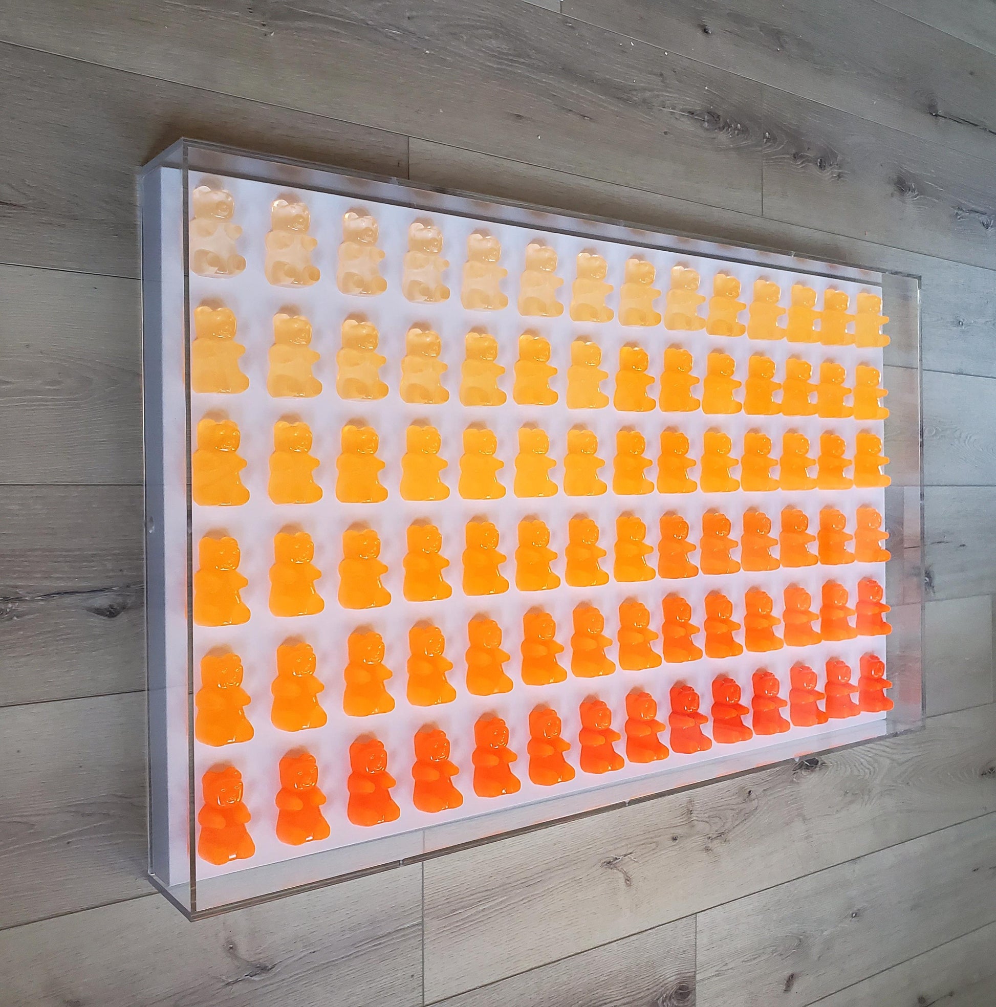 Candy-Inspired Gummy Bear Shadow Box: 3D Pop Art Wall Decor, Customizable