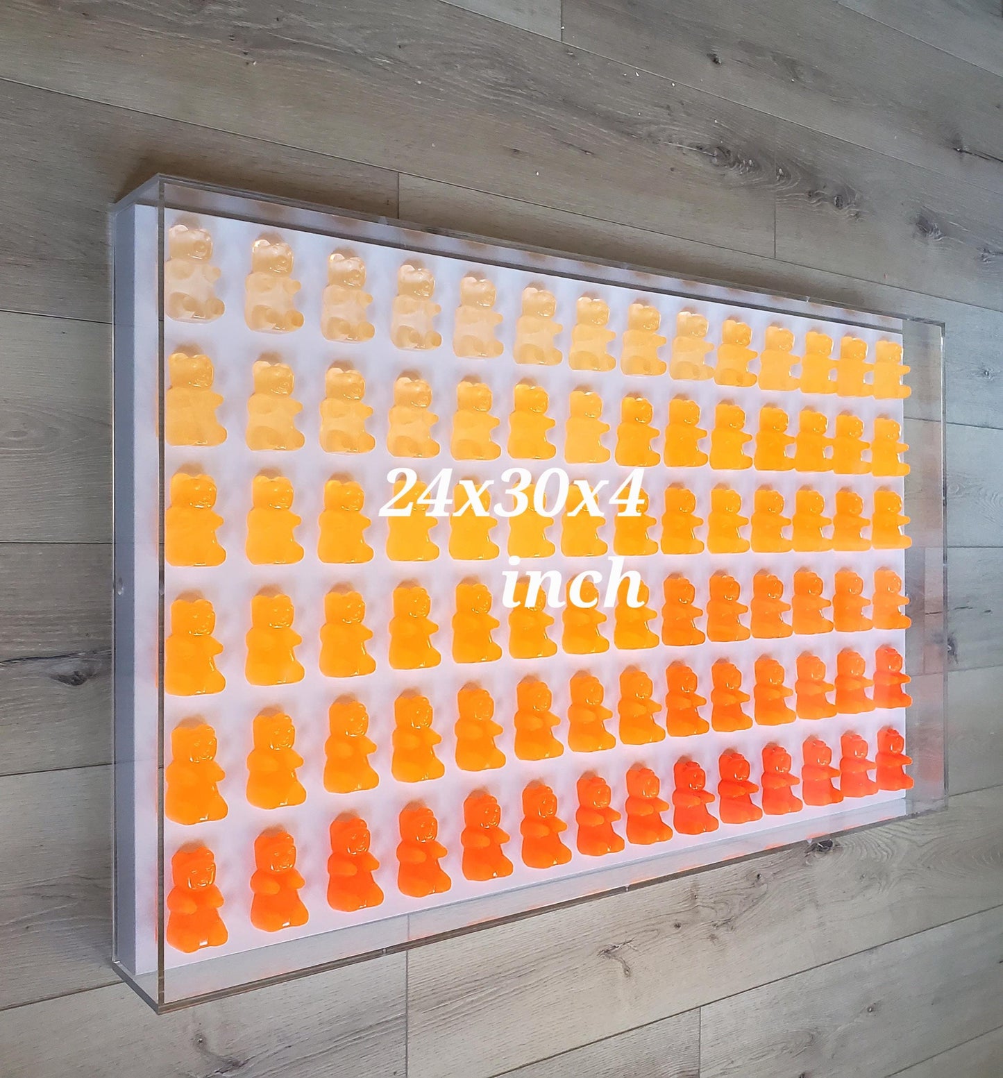 Gummy Resin Bear Wall Art for Nursery, Resin Decor, Modern Pop Art for Kitchen, Living Room or Office