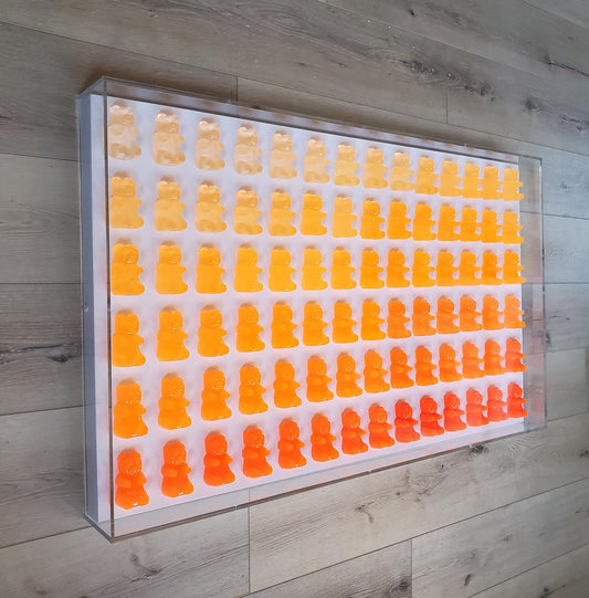 Gummy Resin Bear Wall Art for Nursery, Resin Decor, Modern Pop Art for Kitchen, Living Room or Office
