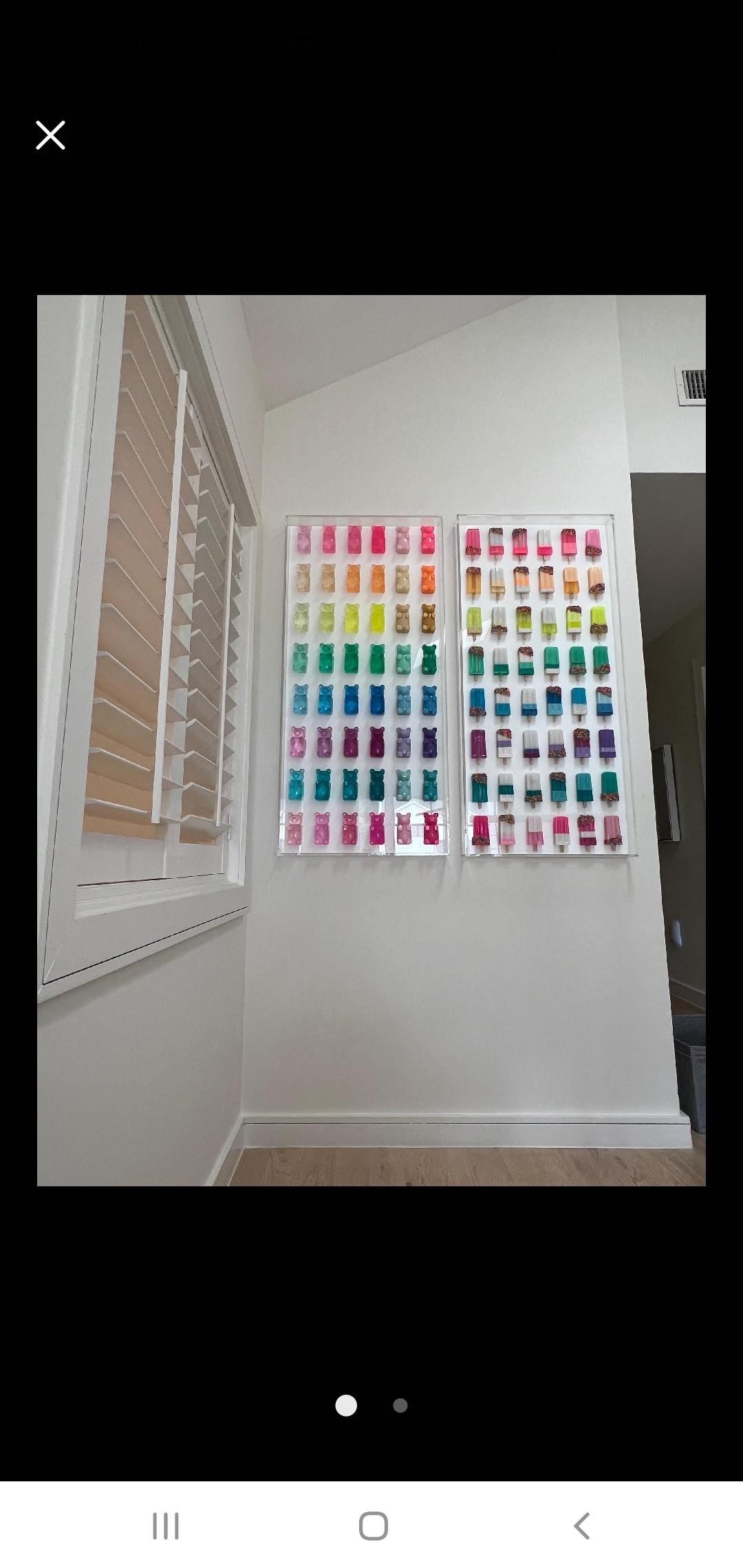 3D Giant Resin Candy Bear Wall Art: Playroom Nursery Decor