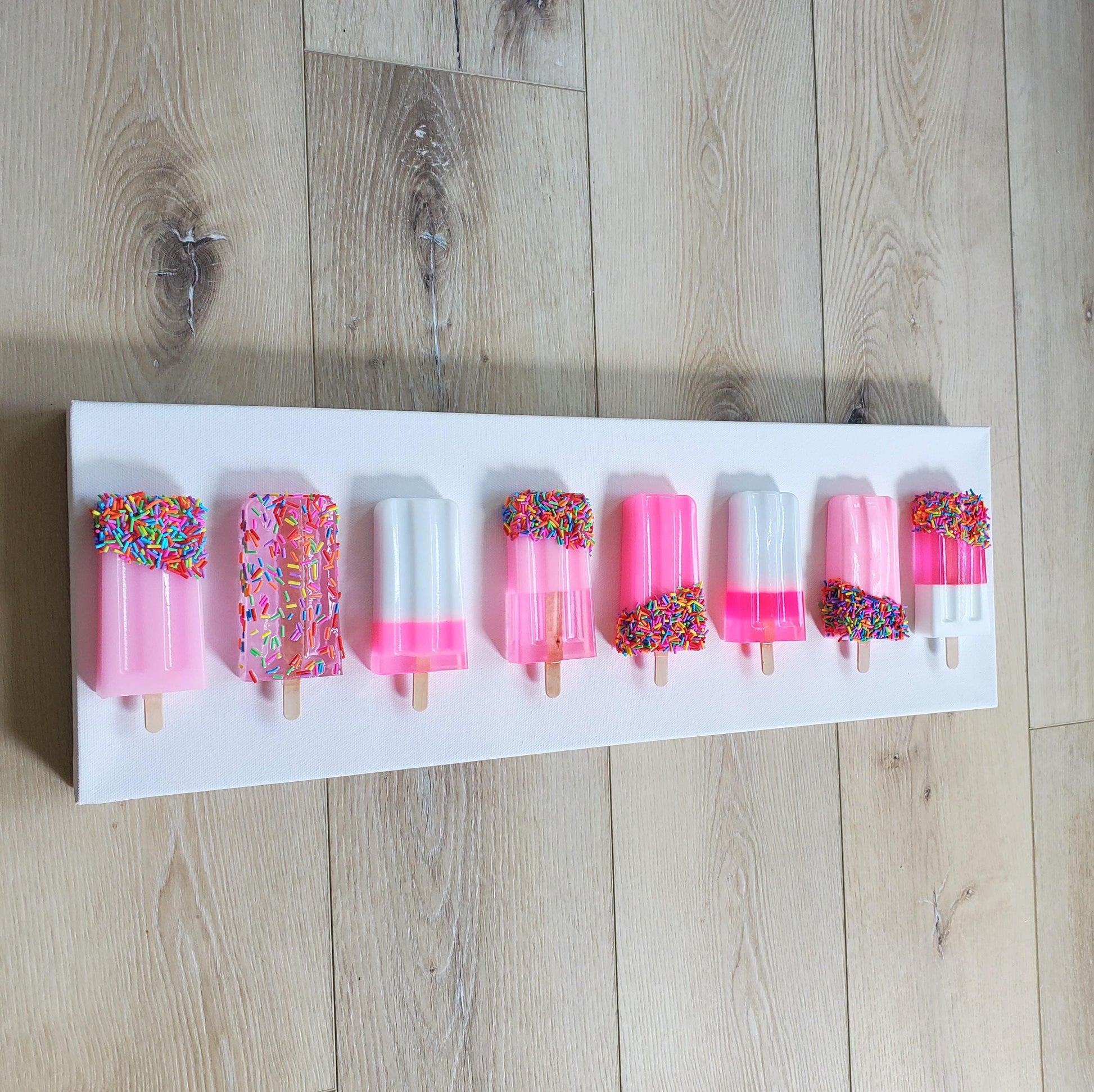 Customizable Resin Popsicle Wall Art: 3D Shadow Box Decor