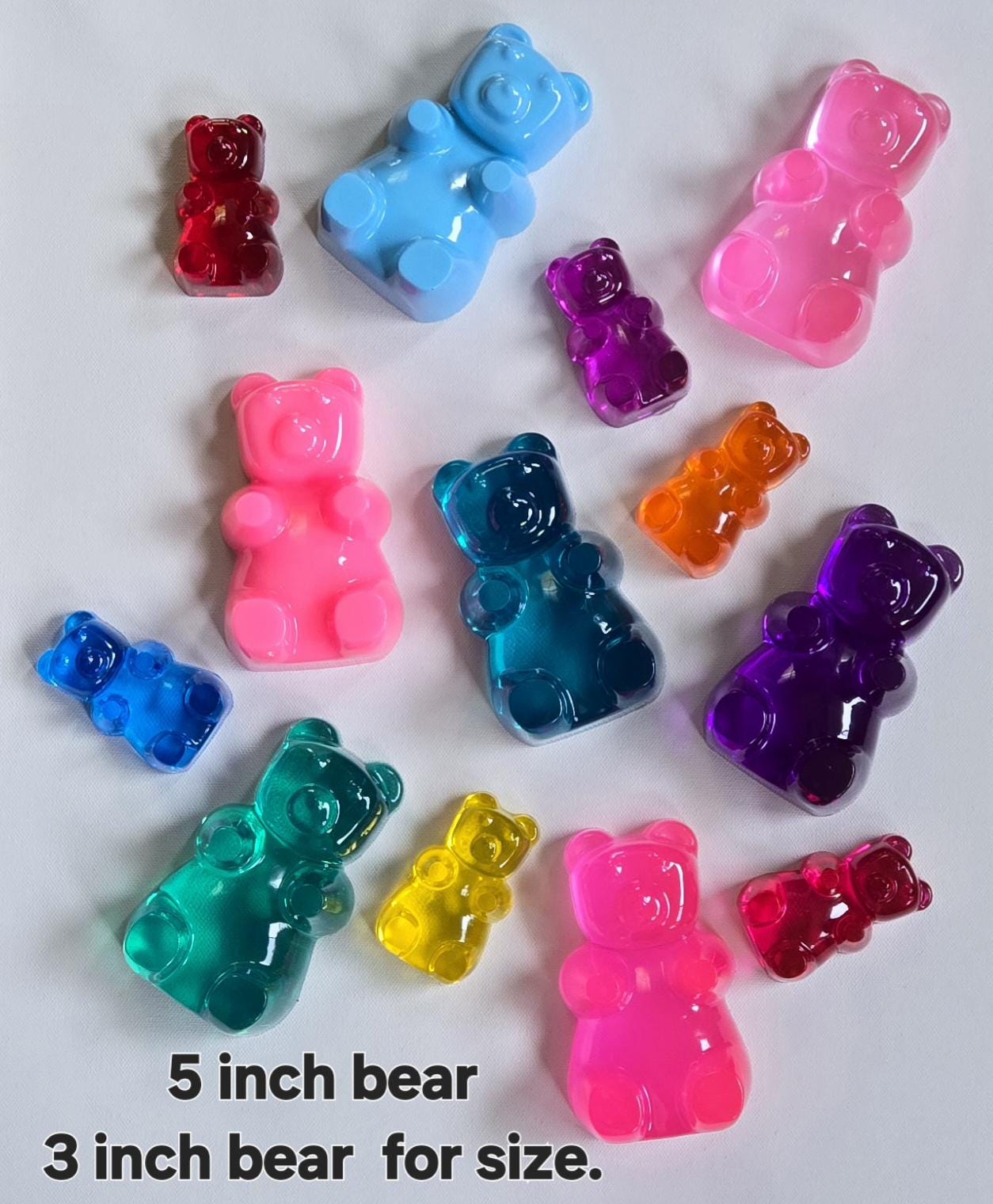 Candy Resin Gummy Bear Sculpture In Shadow Box: Handmade Pop Art Wall Decor