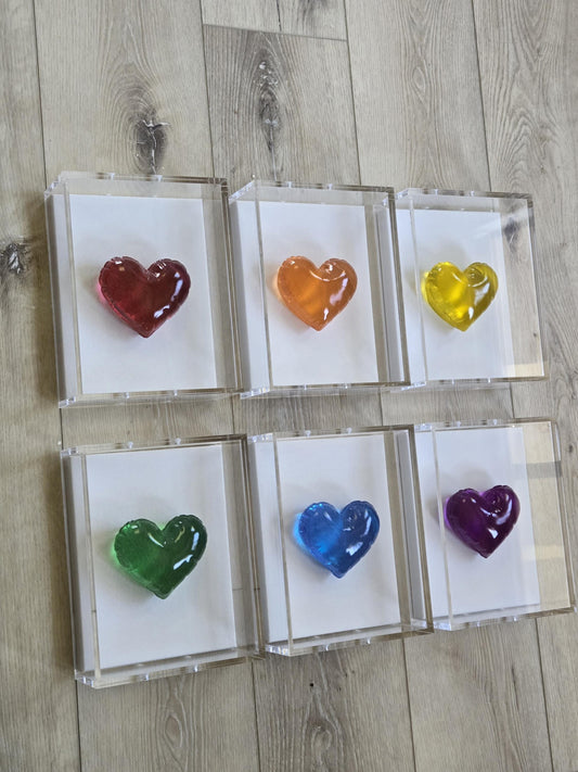 Resin Heart Balloon Wall Art: Boho Nursery Decor Shadow Box