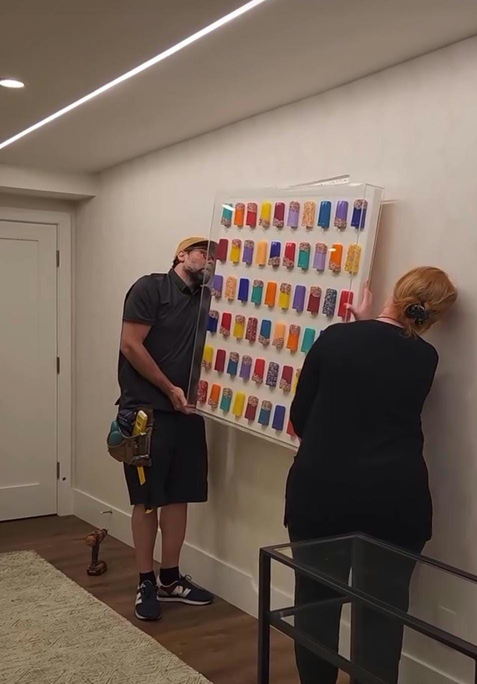 Rainbow Ice Pops Wall Sculpture: Pop Art Shadow Box Decor