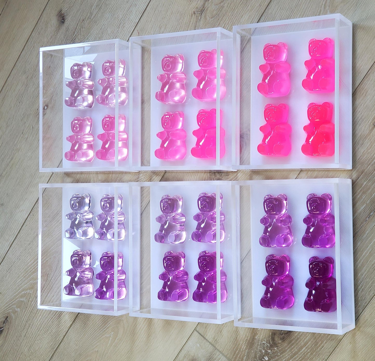 Resin Candy Bear Wall Art: Nursery & Kids Decor in Shadow Box