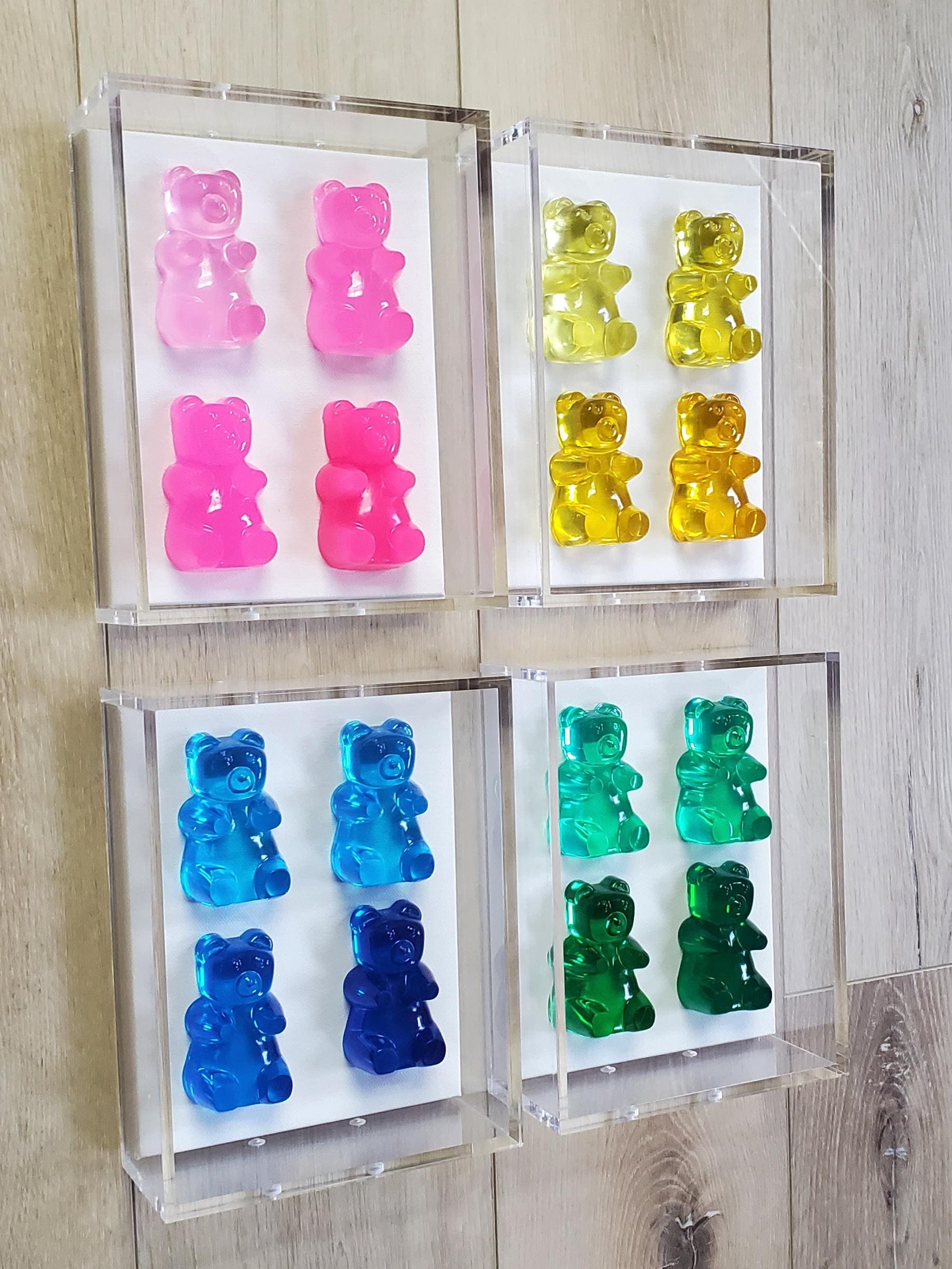 Gummy Bear Wall Art: Nursery & Kids Decor in Luxurious Shadow Box