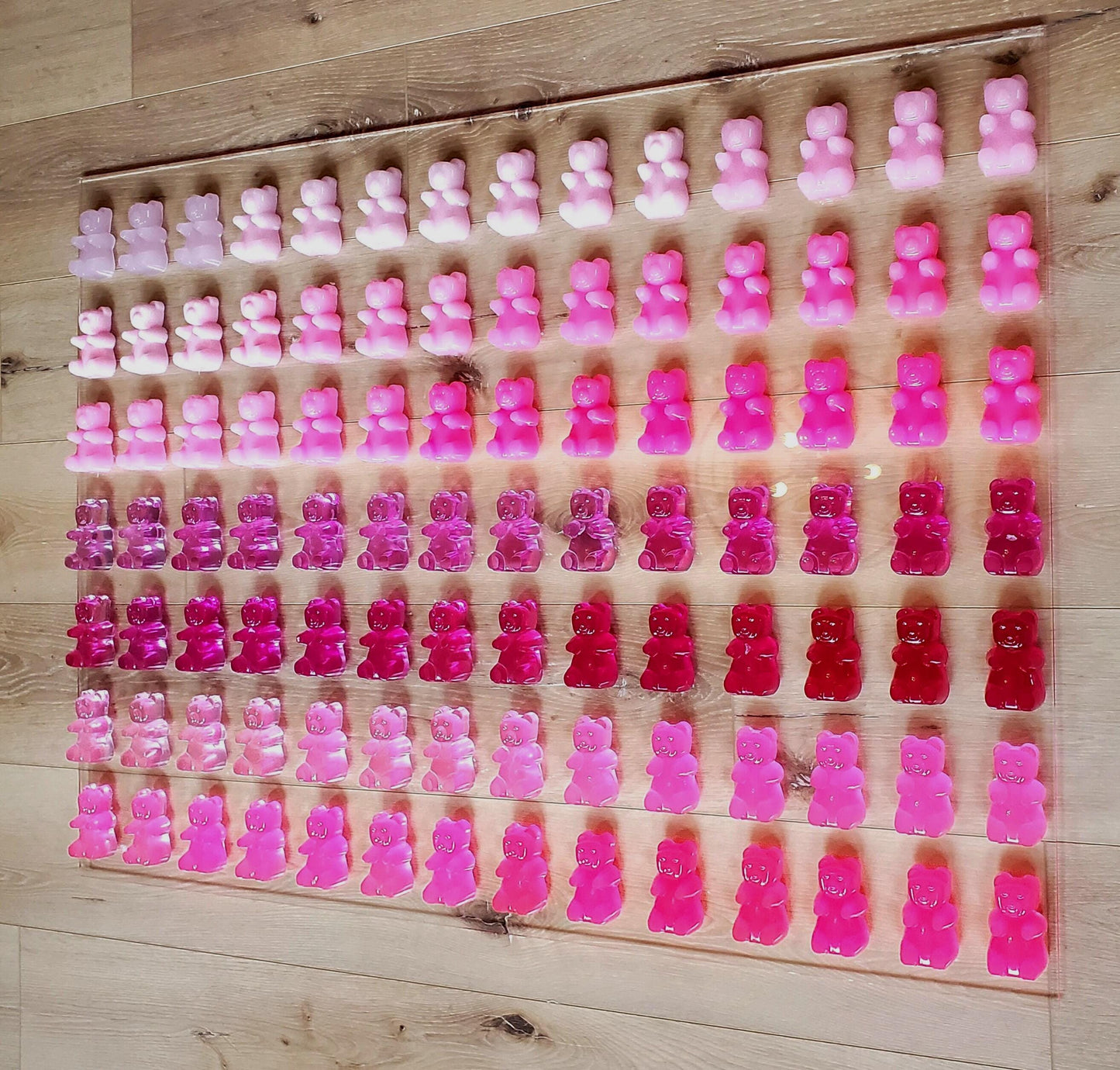 Vibrant Candy Resin Bear Wall Art: Custom Design Decor Sculpture