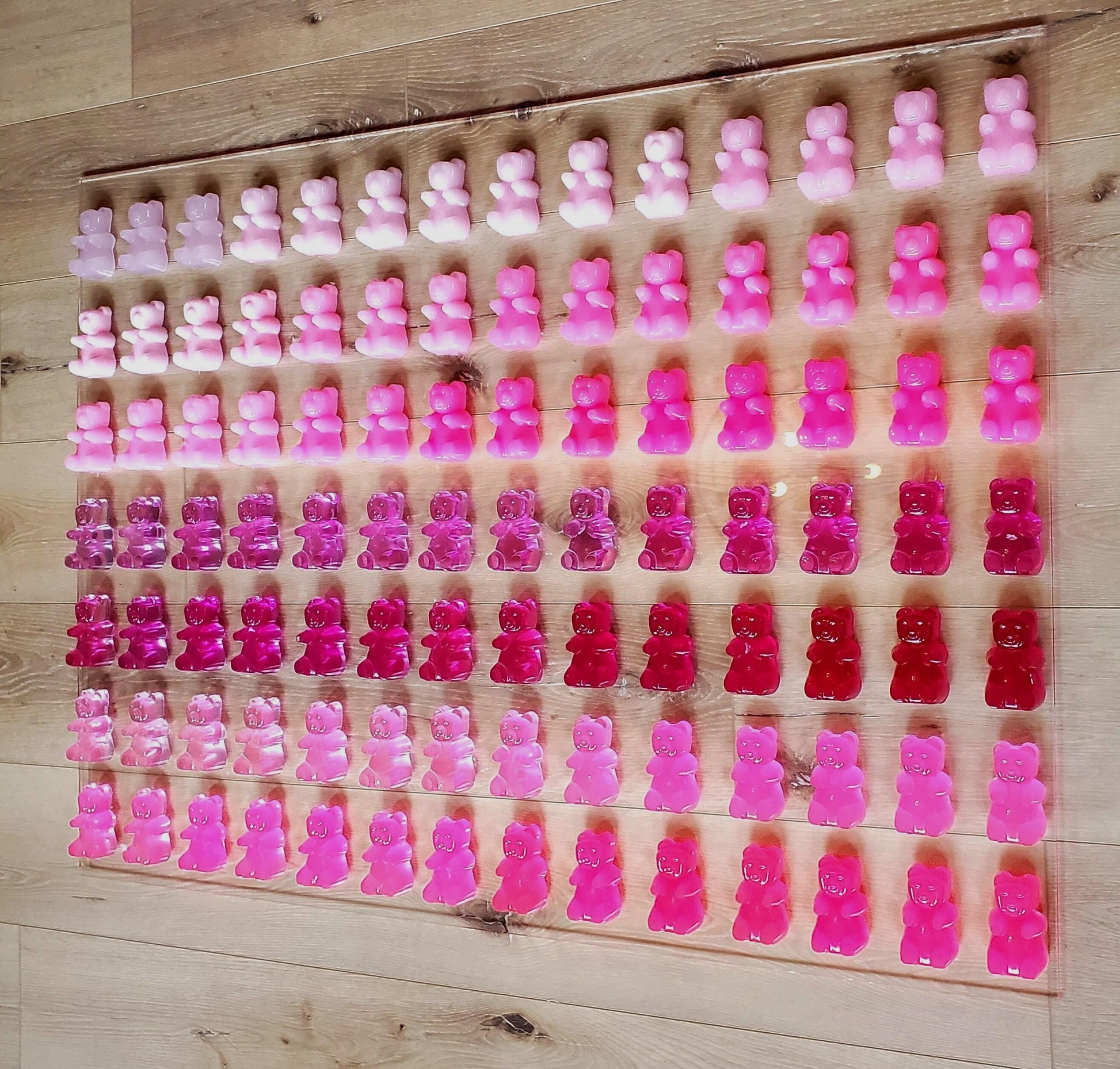 Vibrant Candy Resin Bear Wall Art: Custom Design Decor Sculpture