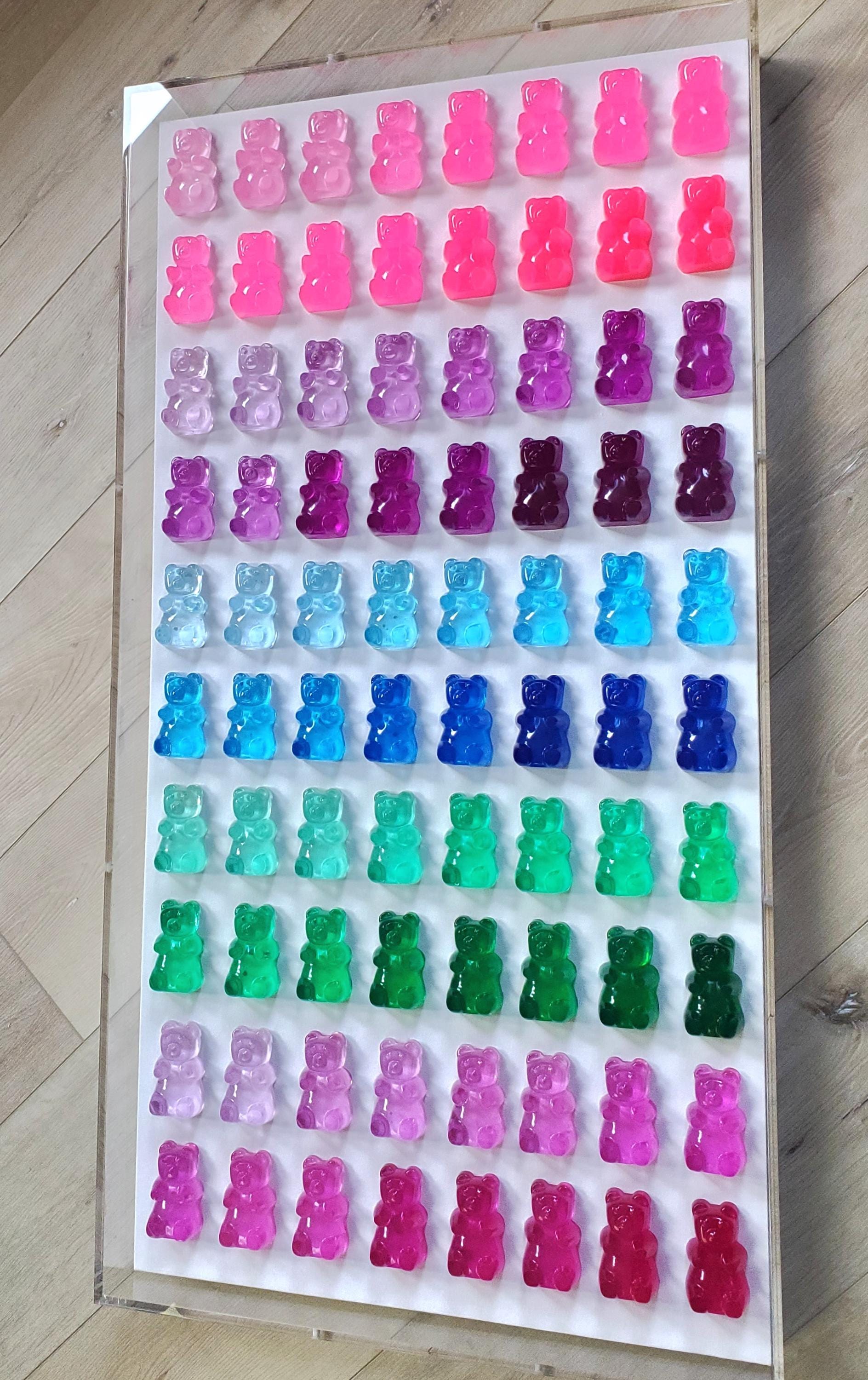 Giant Resin Gummy Bear Framed Wall Decor: 3D Pop Art Shadow Box Customize Art