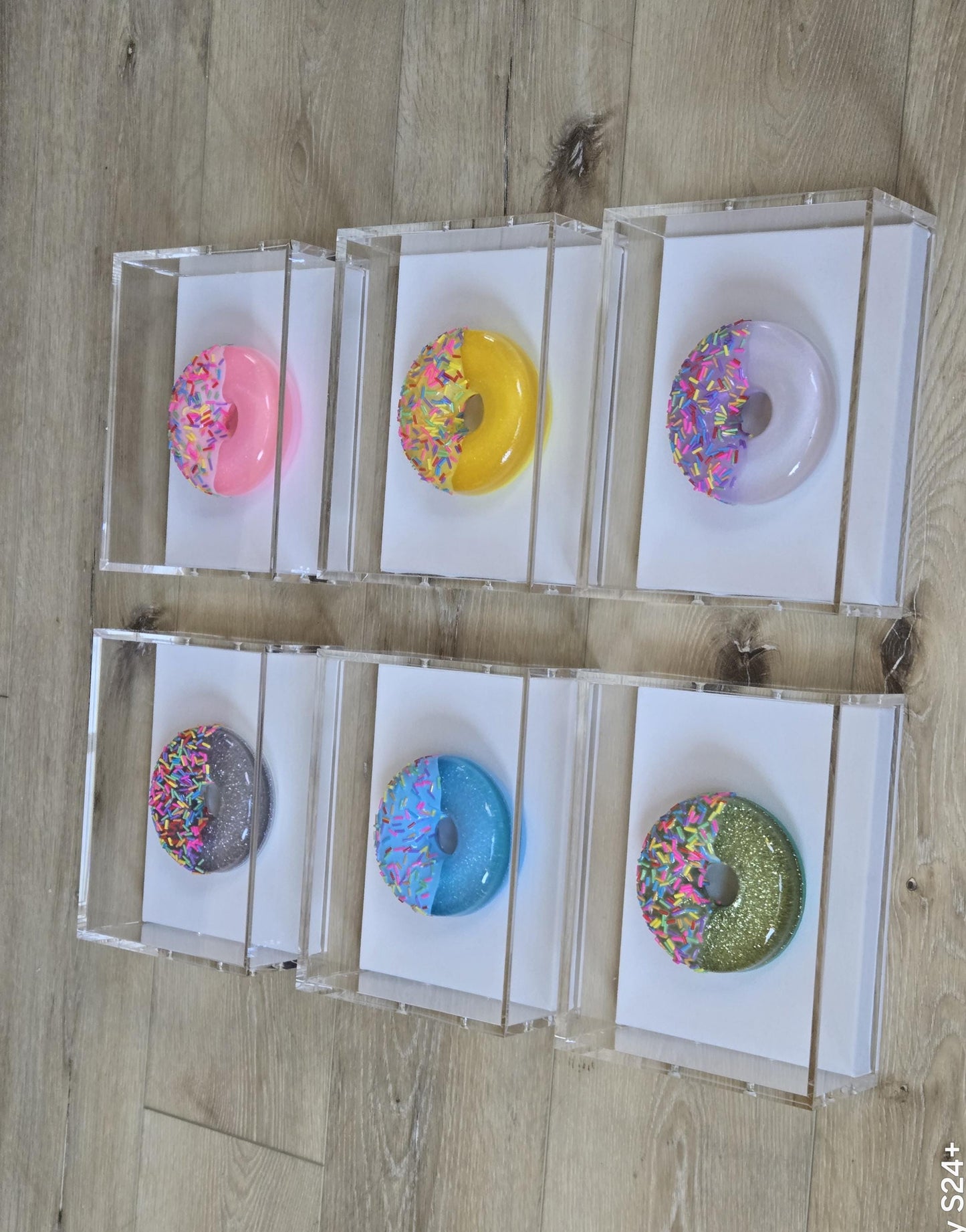 Resin Donut Shadow Box Art: Whimsical Pop Art Decor
