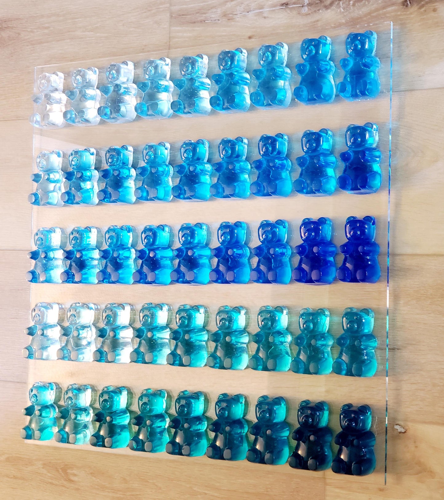 Vibrant Candy Resin Bear Wall Art: Custom Design Decor Sculpture