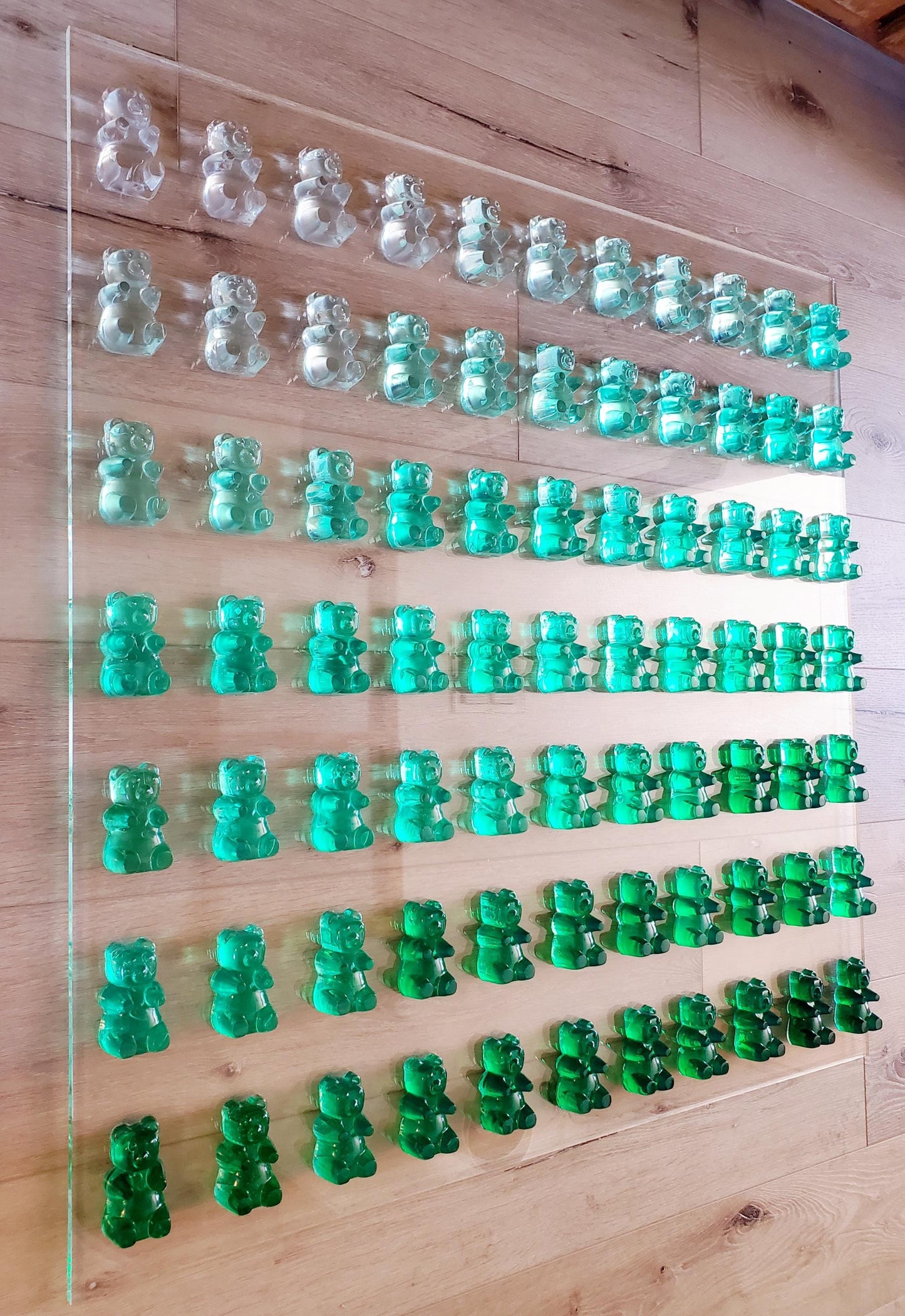 Vibrant Candy Resin Bear Wall Art: Custom Design Decor Sculpture