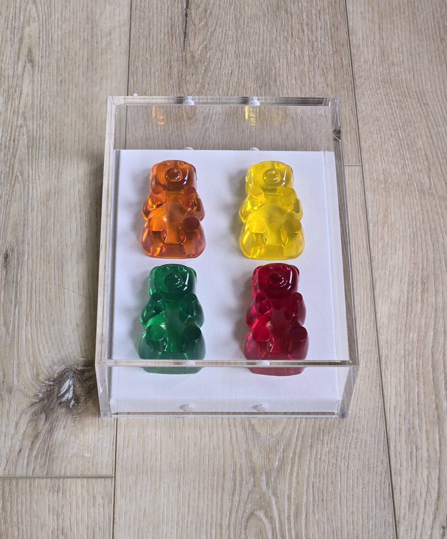 Fun Candy Resin Bear Wall Hanging, Modern Pop Art Sculpture, Home Decor Gift