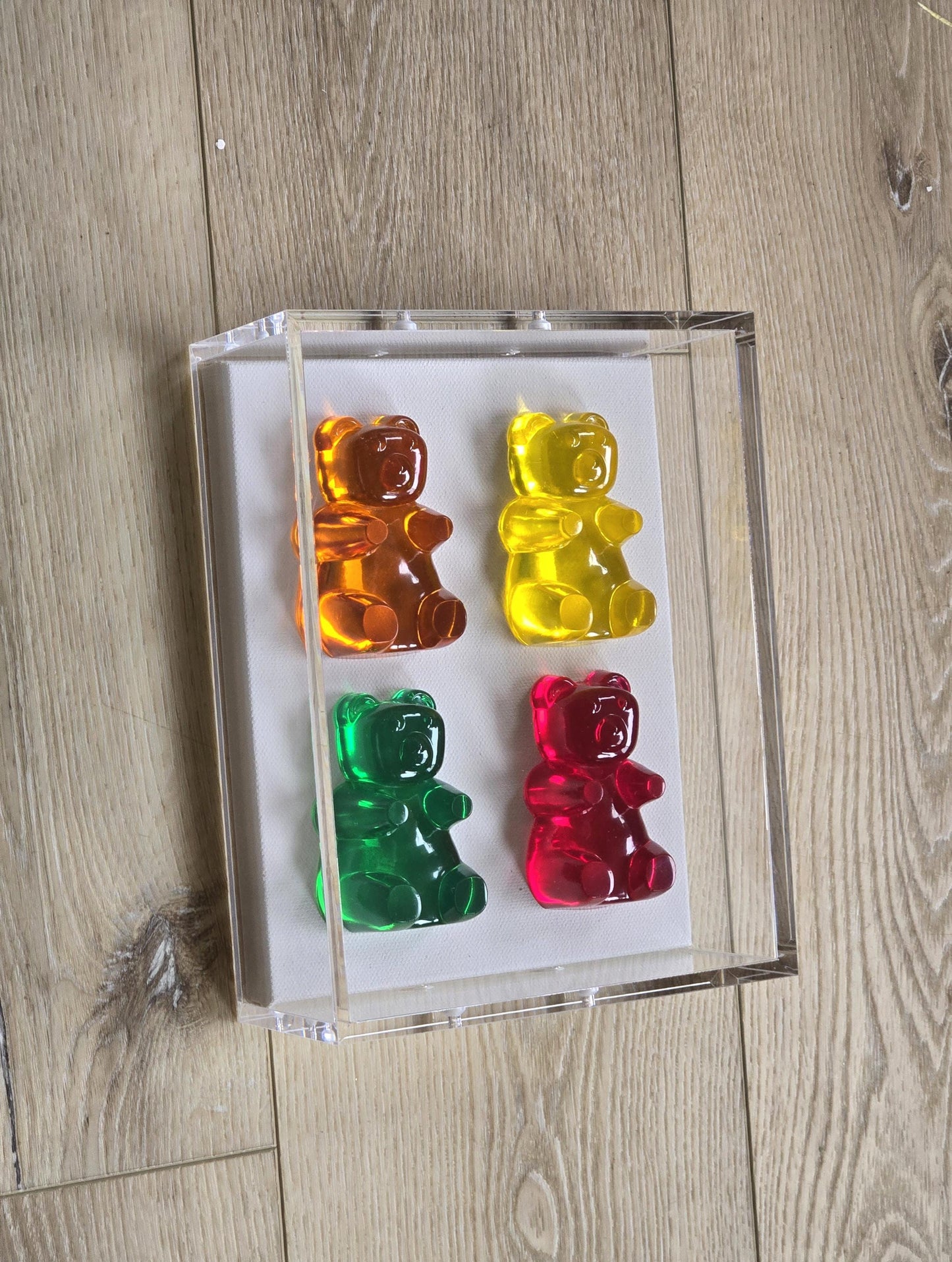 Fun Gummy Resin Bear Wall Hanging, Modern Pop Art Sculpture, Home Decor Gift