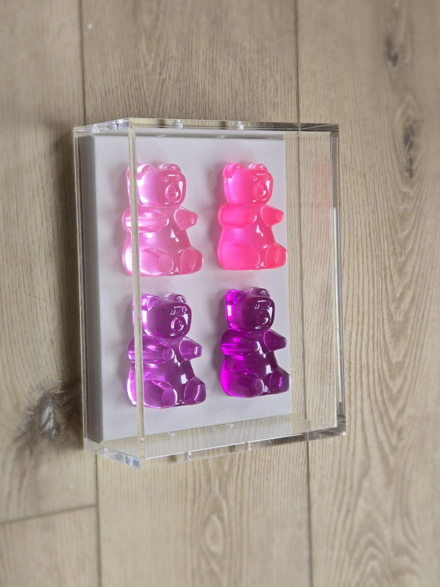 Whimsical Candy Bear Wall Hanging, Modern Pop Art Sculpture, Home Decor Gift