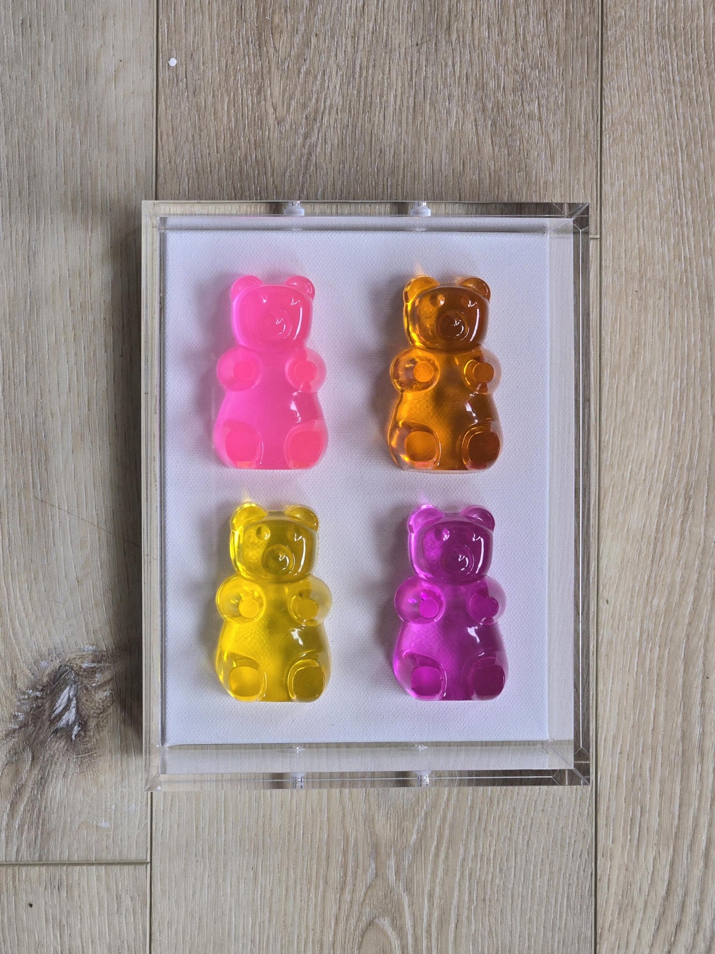 Candy Bear Pop Art: Acrylic Shadow Box Wall Decor