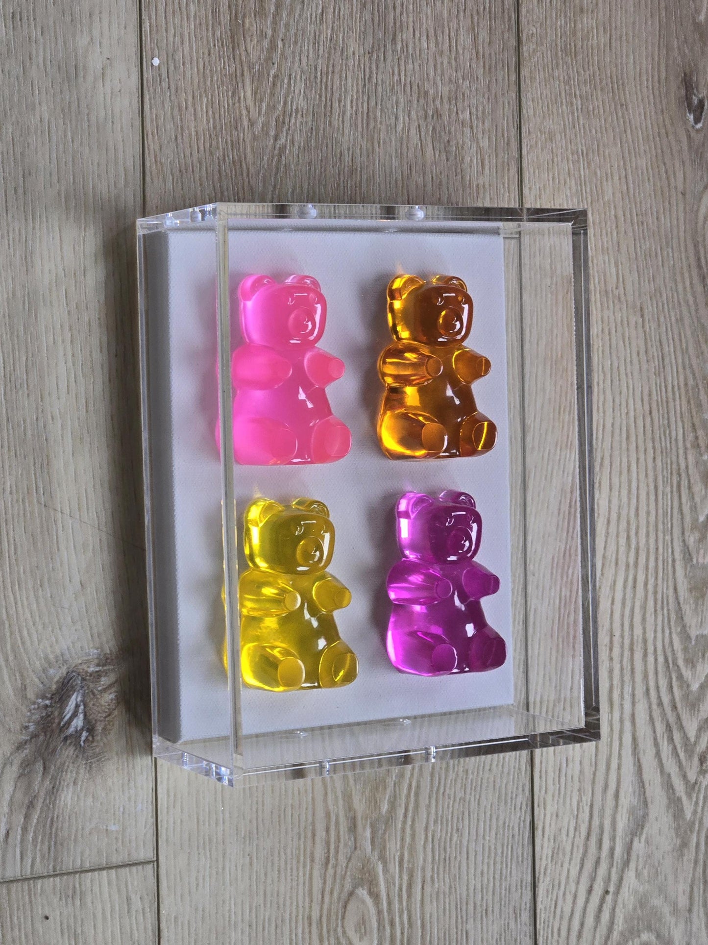 Candy Bear Pop Art: Acrylic Shadow Box Wall Decor
