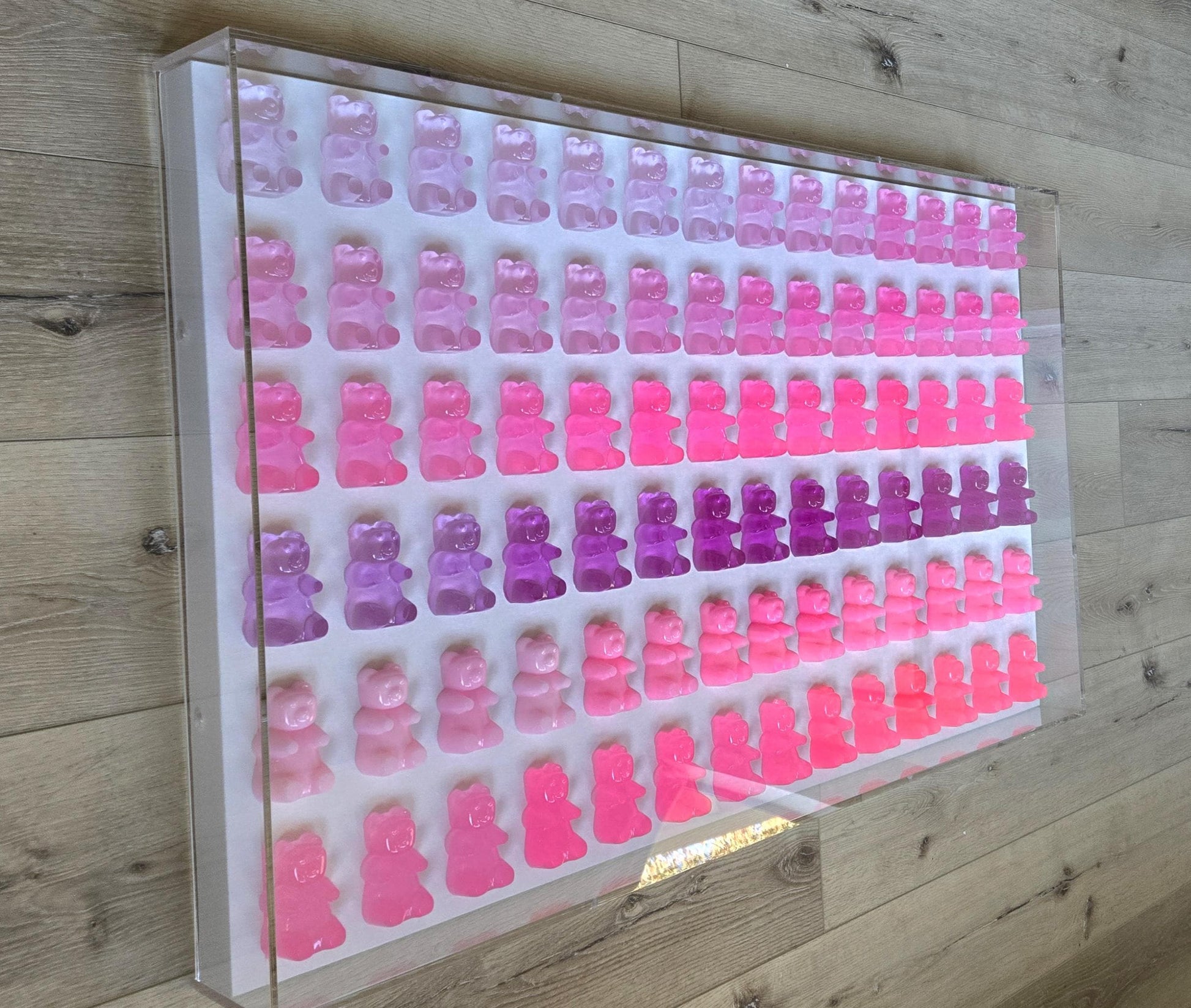 Giant Resin Gummy Bear Framed Wall Decor: 3D Pop Art Shadow Box Customize Art